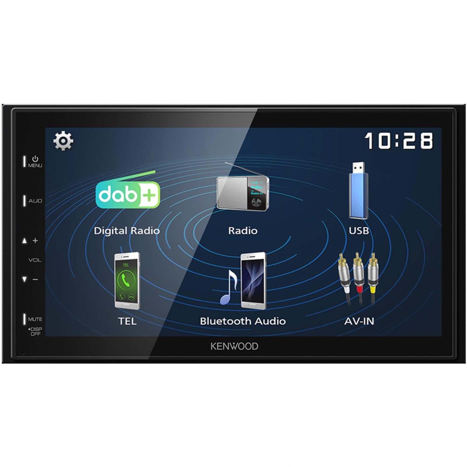 Kenwood DMX125DAB 6.8" Double Din Bluetooth DAB+ Touchscreen Car Stereo Screen