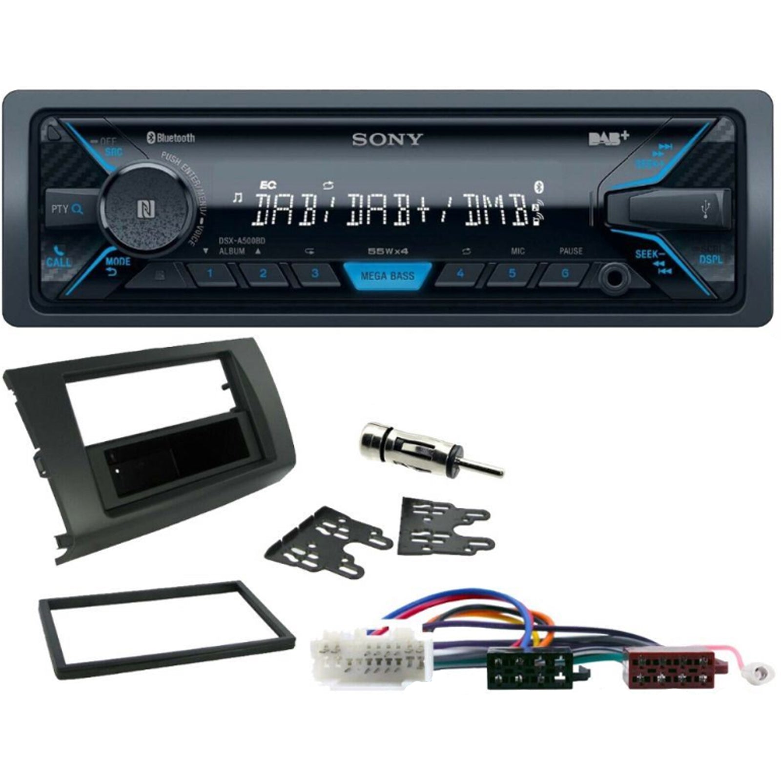 Suzuki Swift 2005-2010 Sony Bluetooth DAB AUX Car Stereo ISO Wiring Kit
