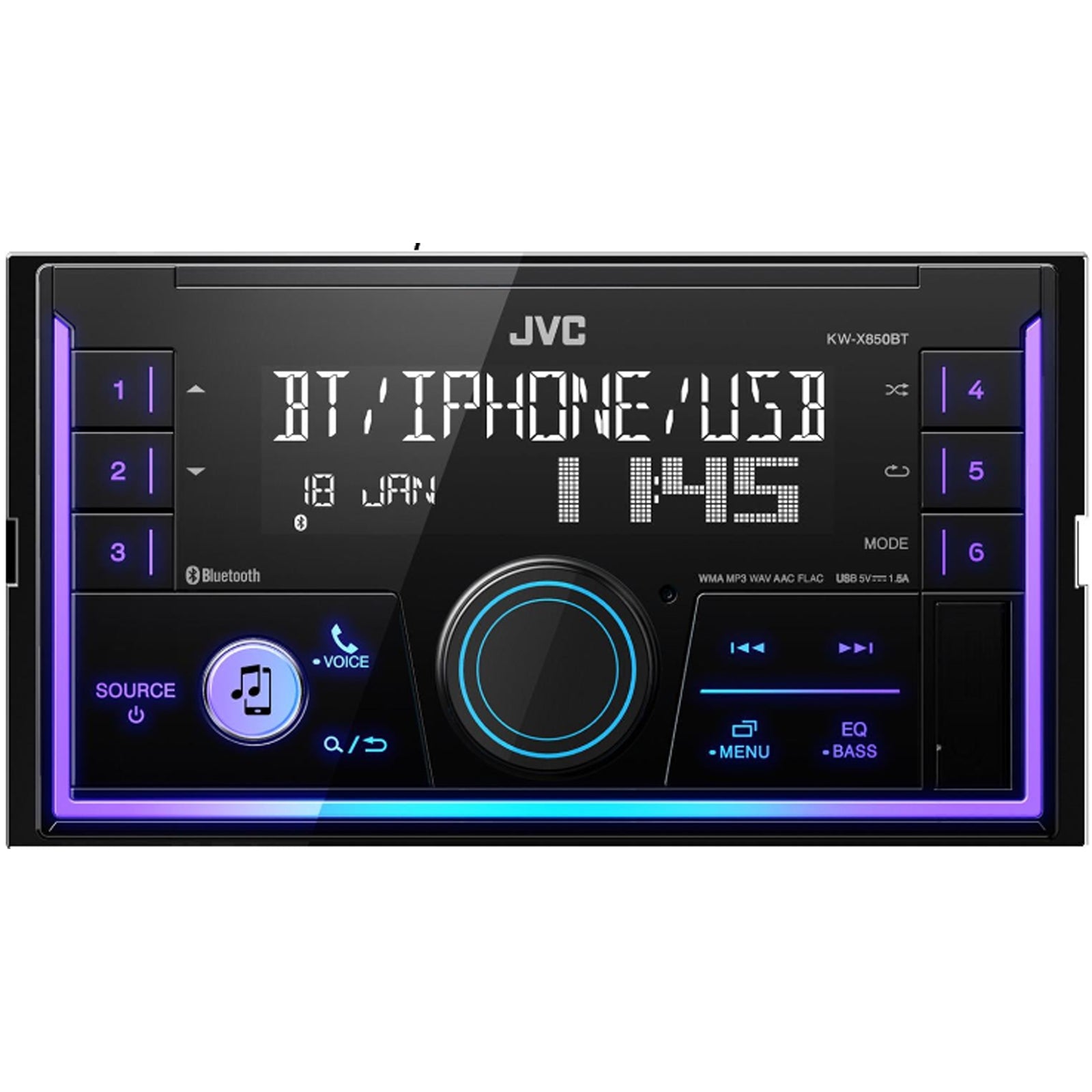 JVC KW-X850BT - Digital Media Receiver Bluetooth USB iPhone Ready Car Stereo