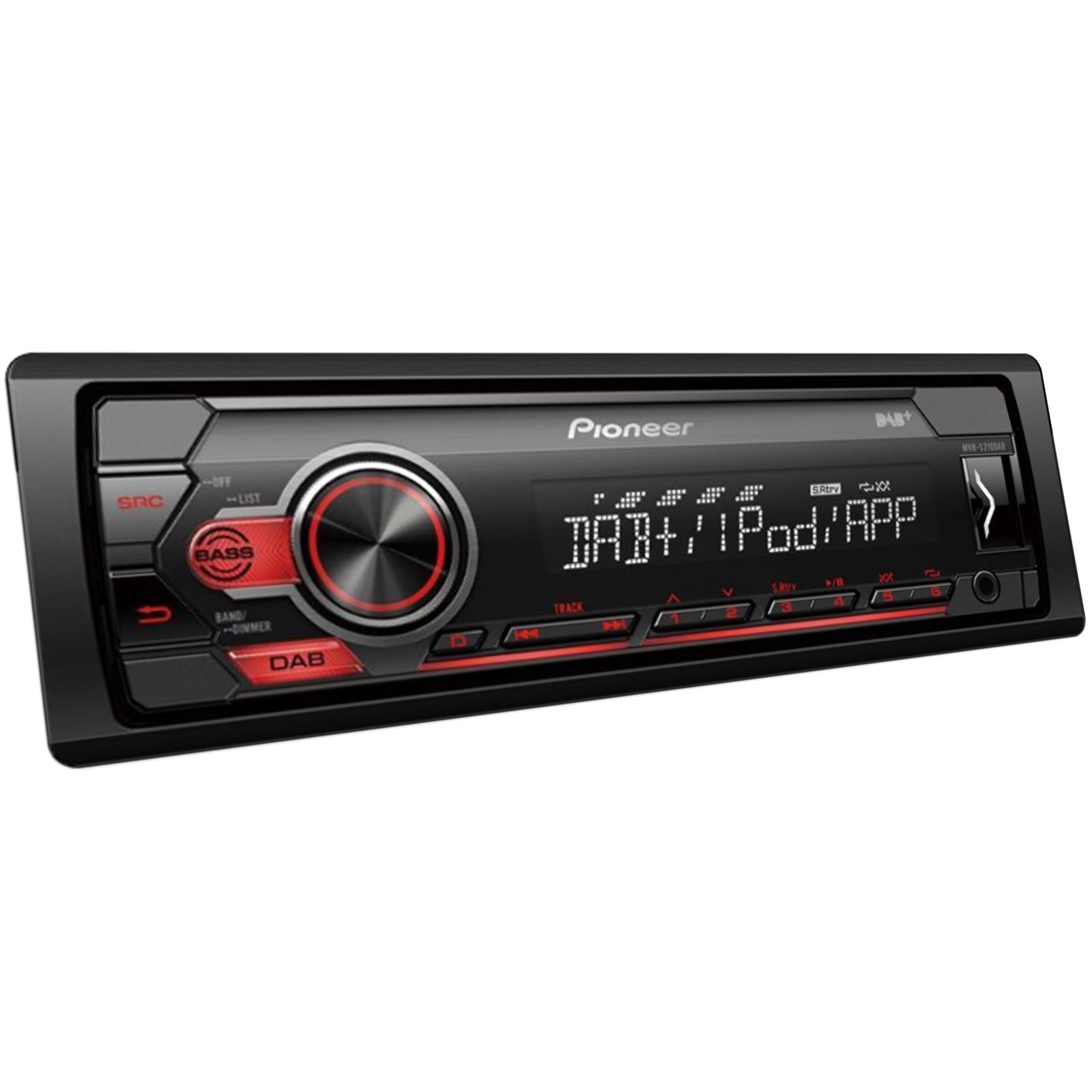 Pioneer MVH-S210DAB Mechless DAB Tuner iPhone Android USB Aux Spotify Car Stereo