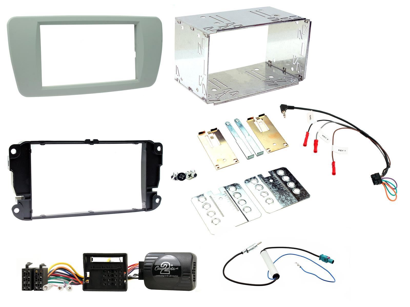 Connects2 CTKST04 - Seat Ibiza 2008-2014 Double Din Fascia & Steering Wheel Interface Installation Kit