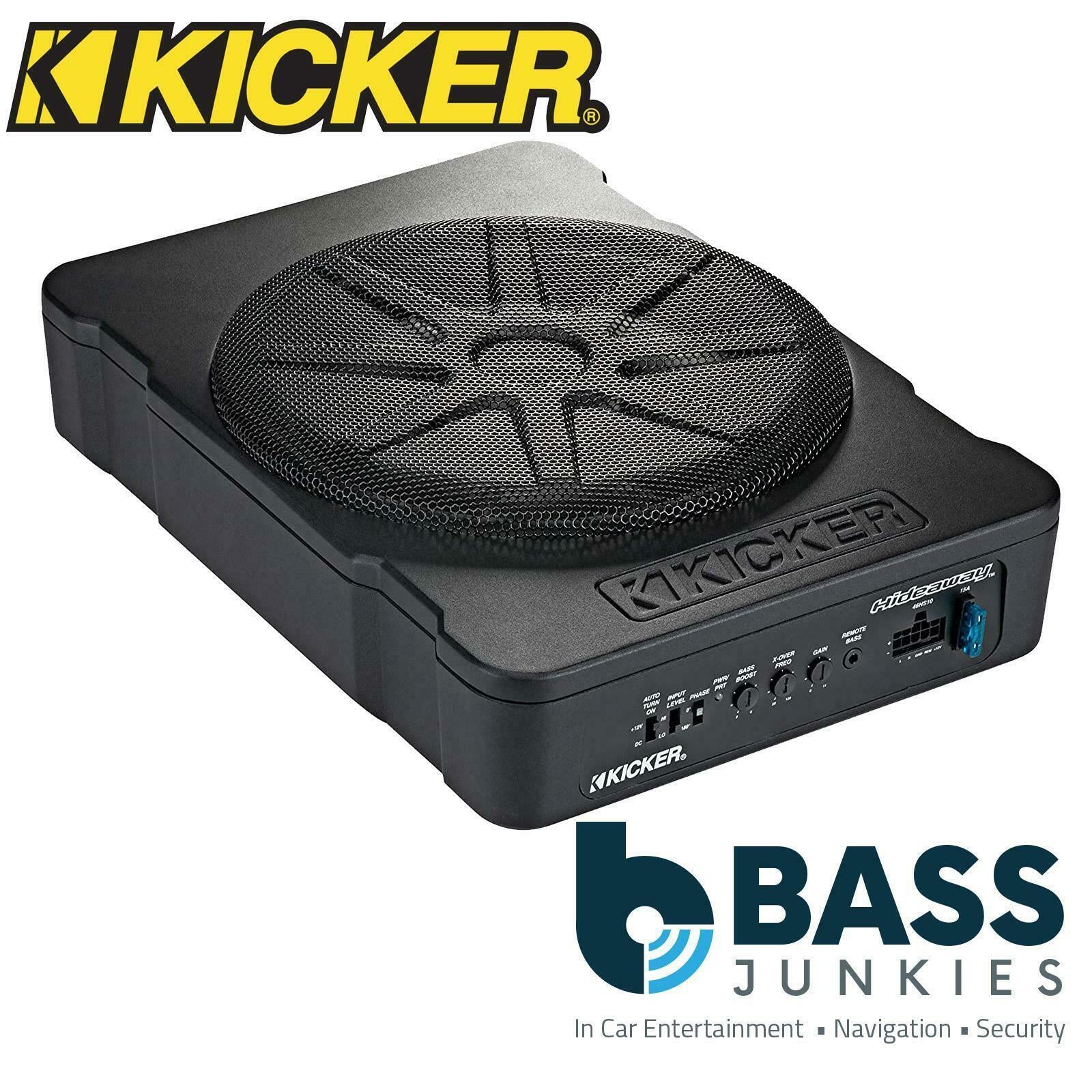 Kicker 51HS10 10" 360 Watts Compact Powered Active Car Underseat Sub Bass Box