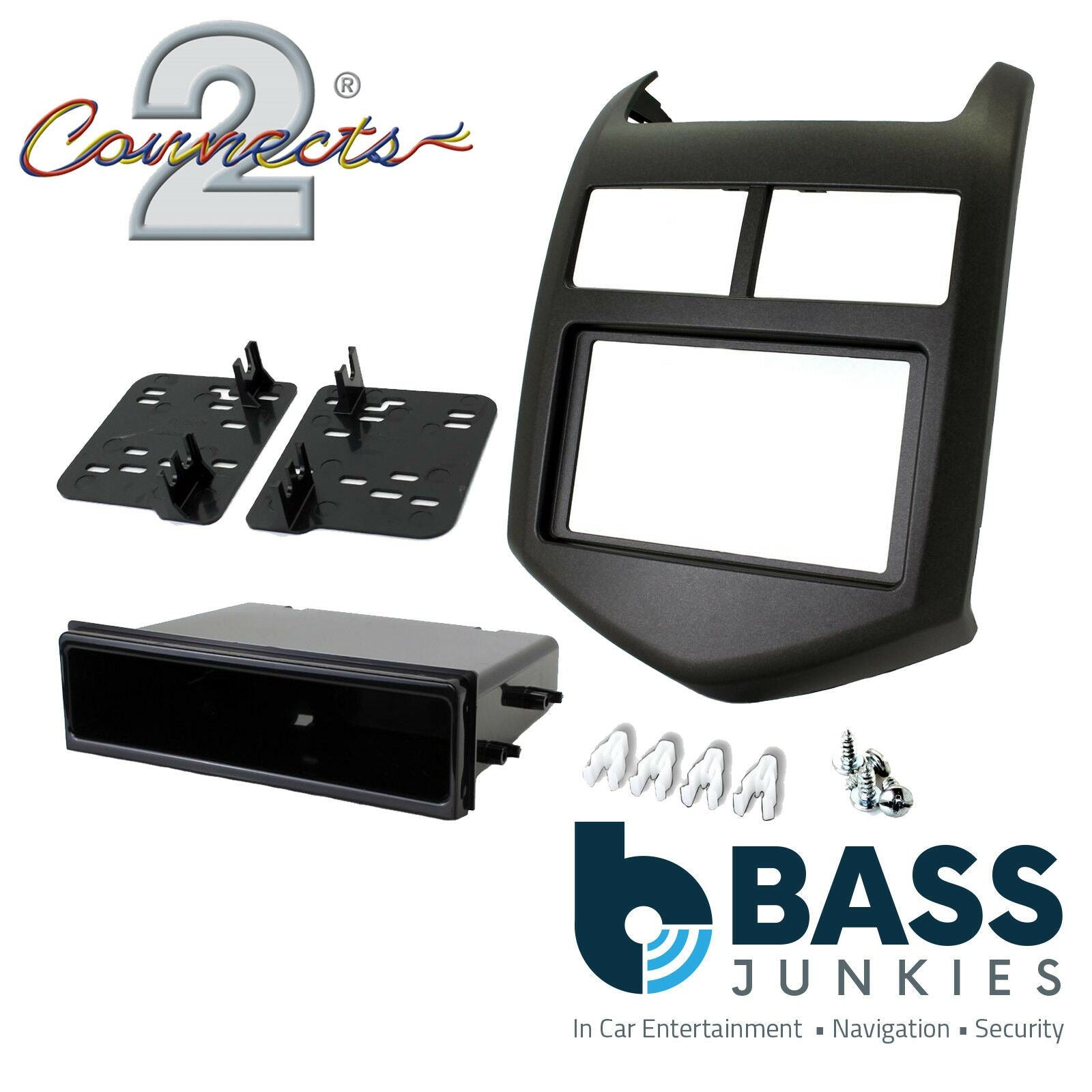 Connects2 CT23CV07 Chevrolet Aveo 2011 Car Stereo Double Din Fascia Panel & Cage Kit