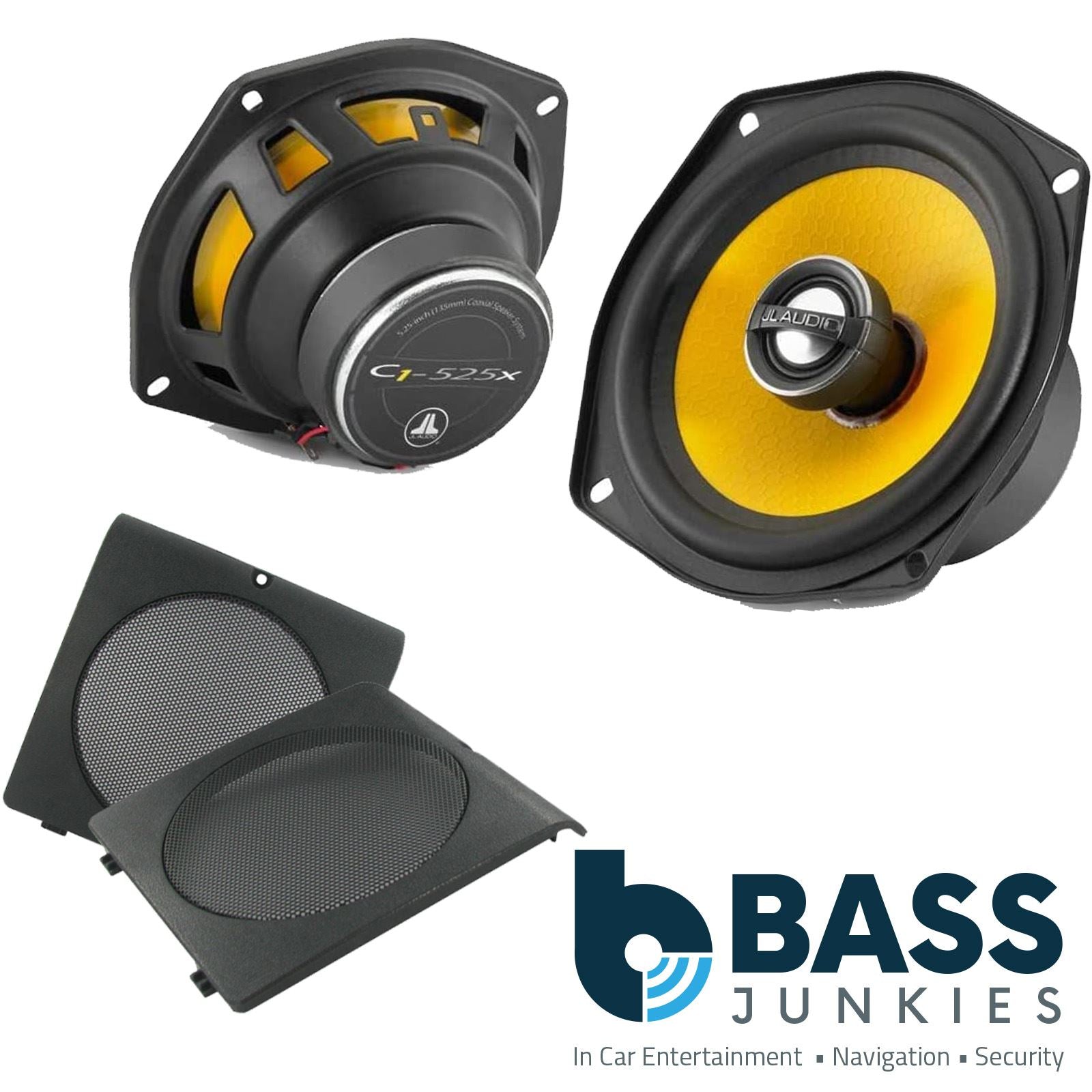 JL Audio C1-525X 2-Way 130mm/13cm/5.25" Coaxial Speakers (Per Pair 450 Watts) Fits VW Golf 1983-92 | Jetta 83-92