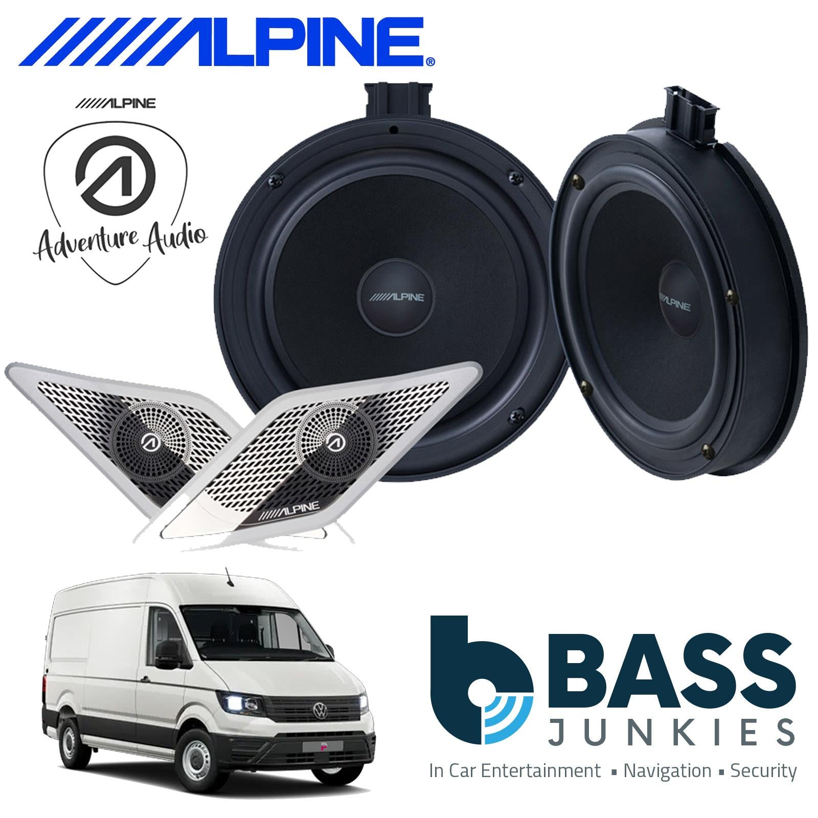 Alpine SPC-106CRA2 - 360 Watts 6.5" Front Door Car Speakers for Volkswagen Crafter 2 & MAN TGE