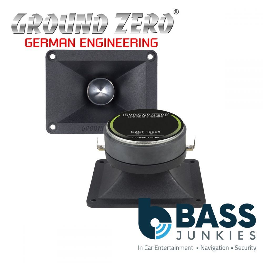 Ground Zero GZCT 1000X - 4" x 3" Inch 100 Watts Car Compression Tweeter Single