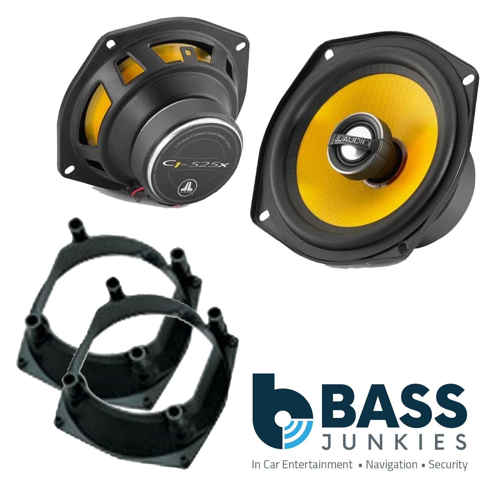JL Audio C1-525X 2-Way 130mm/13cm/5.25" Coaxial Speakers (Per Pair 450 Watts) Fits Renault Clio 1990-98