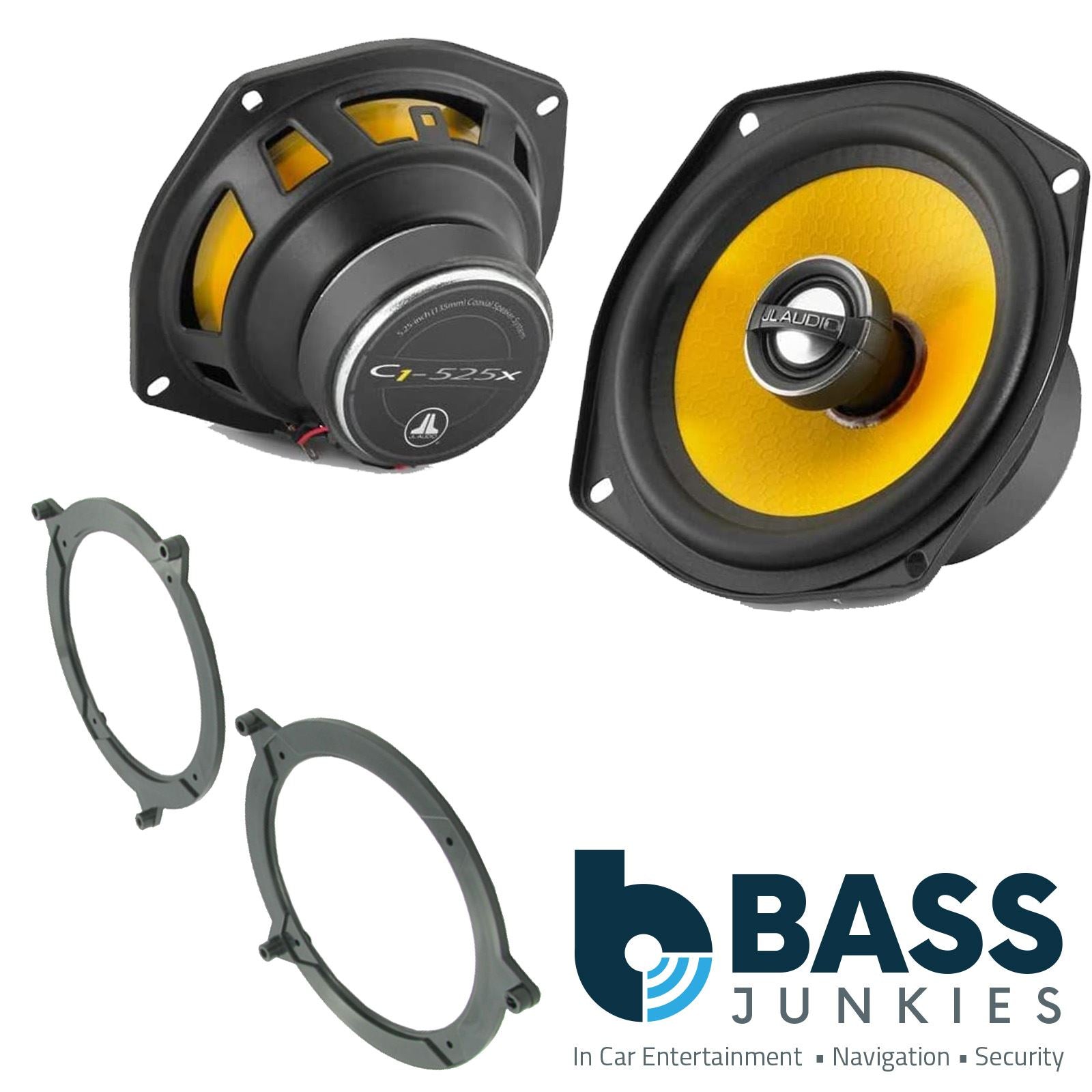 JL Audio C1-525X 2-Way 130mm/13cm/5.25" Coaxial Speakers (Per Pair 450 Watts) Fits BMW 3-Series 1999-05