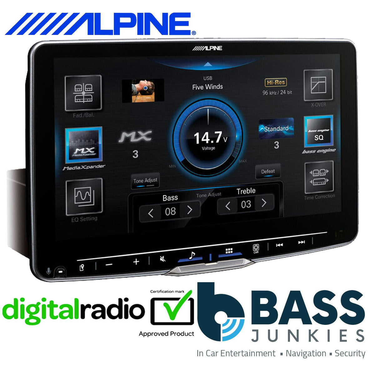 Alpine iLX-F905D 9" DAB+ Bluetooth Wireless CarPlay Android Auto Media Car Stereo Screen
