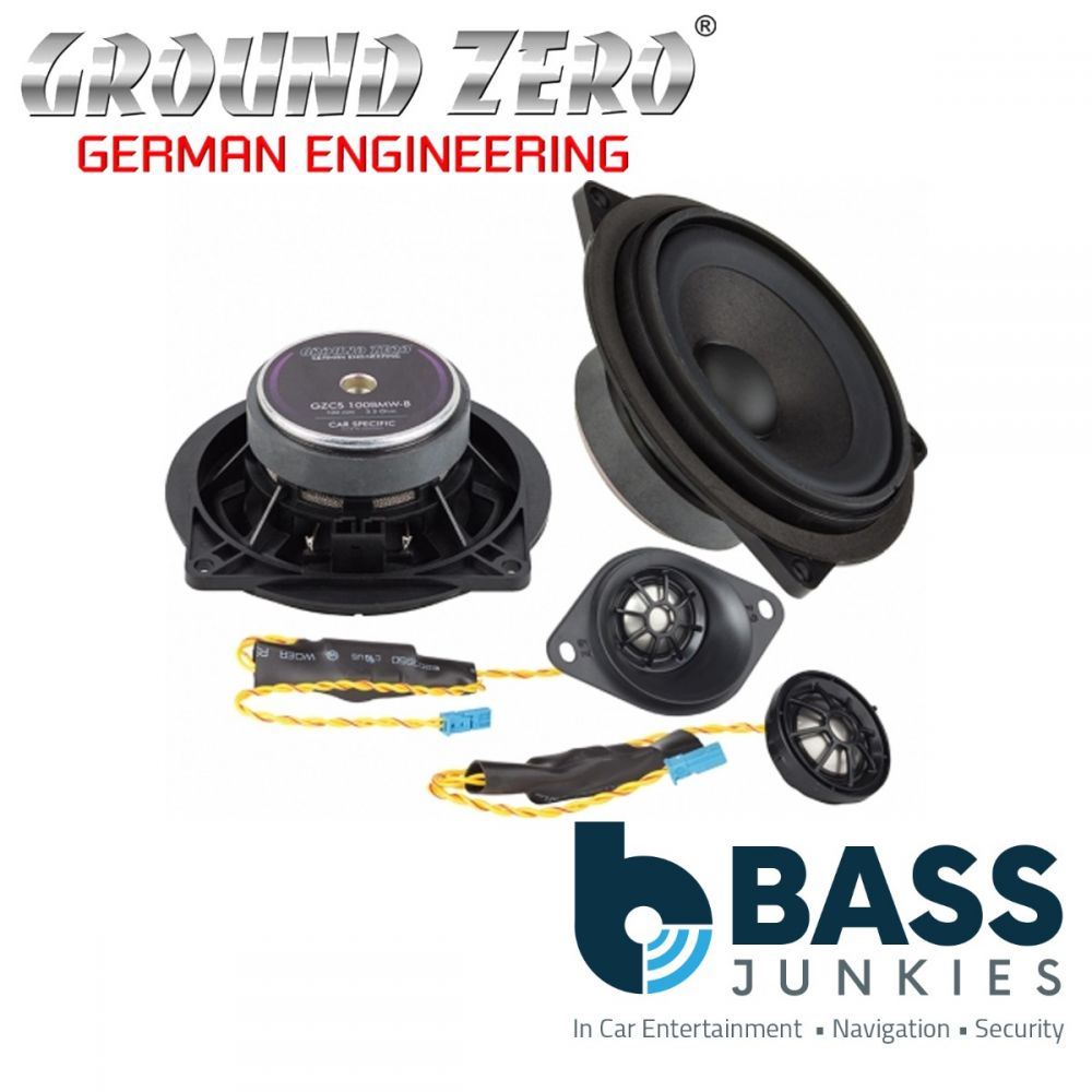 GROUNDZERO GZCS 100BMW-B - 4" Inch BMW 5 Series F10 F11 F18 2-Way Component Front Car Speakers