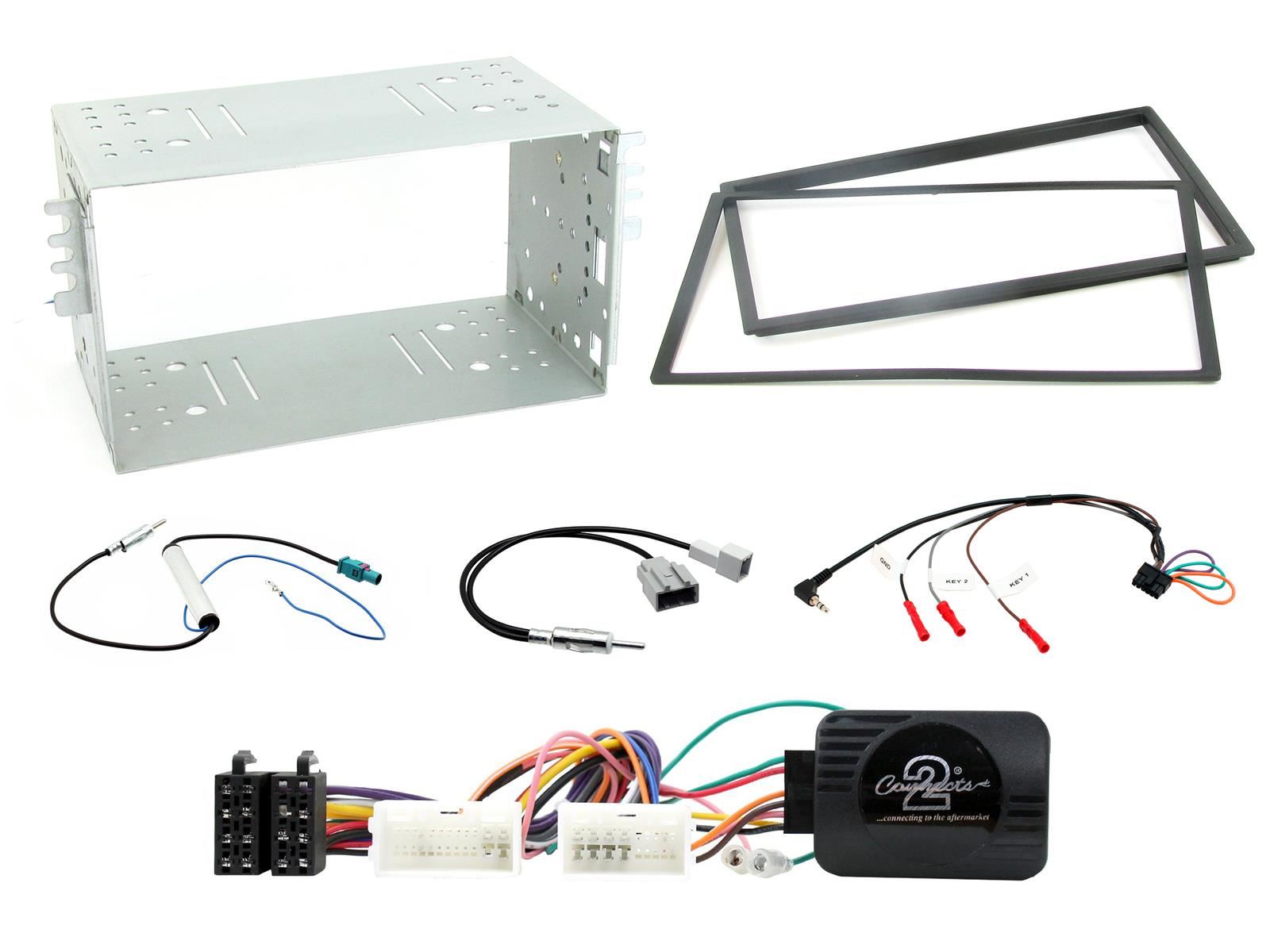 Connects2 CTKKI15 Kia Picanto 2008 - 2011 Double Din Car Fascia Steering Wheel Interface Fitting Kit