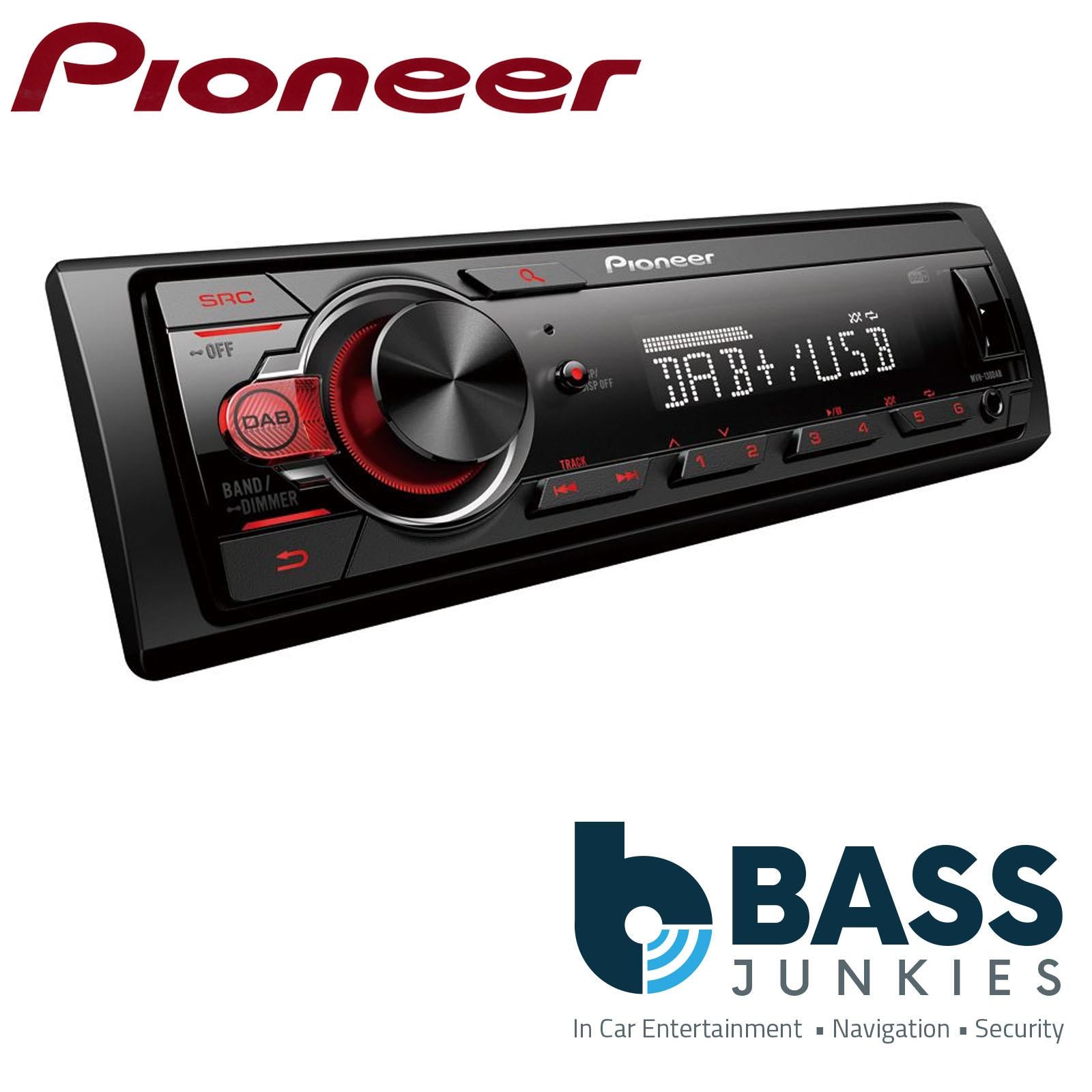 Pioneer MVH-130DAB MP3 Mechless USB Android DAB/DAB+ Red illumination Car Stereo