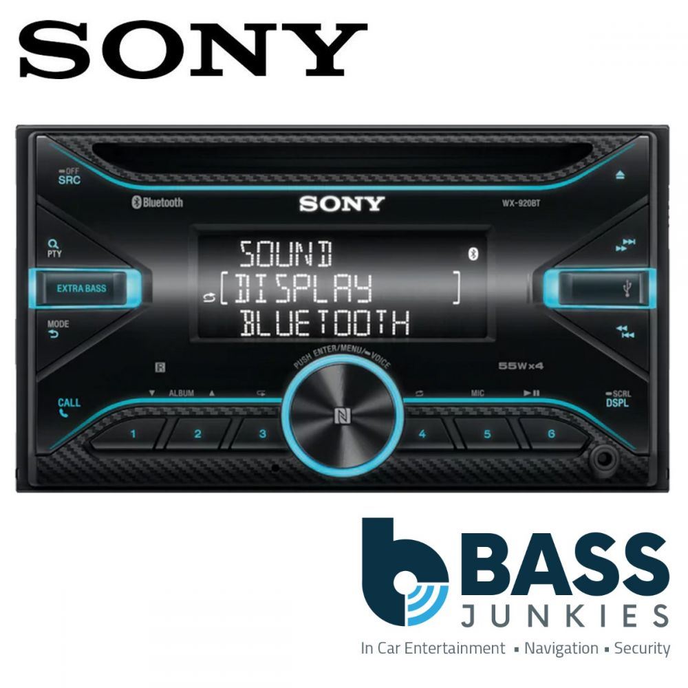 Sony WX-920BT - Bluetooth CD MP3 USB AUX 4 x 50 Watts Double Din Car Stereo Radio Player
