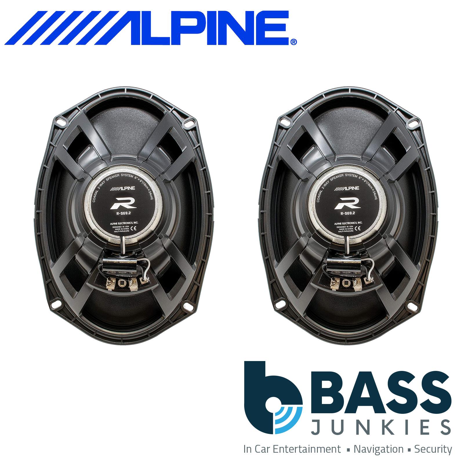 Alpine R-S69.2 - 300 Watts R Series 2 Way 6 x 9" High Clarity Car Parcel Shelf Speakers