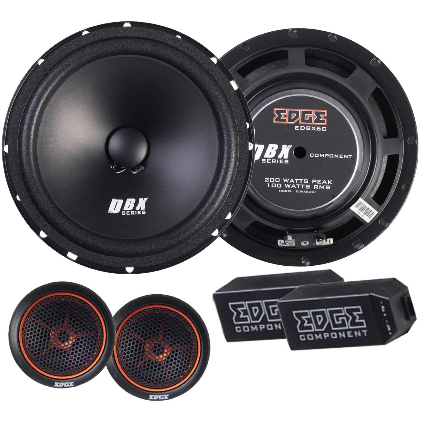 Edge EDBX6C-E1 - 6.5" 400 Watts 3-Way Component Car Front Rear Door Speaker Kit