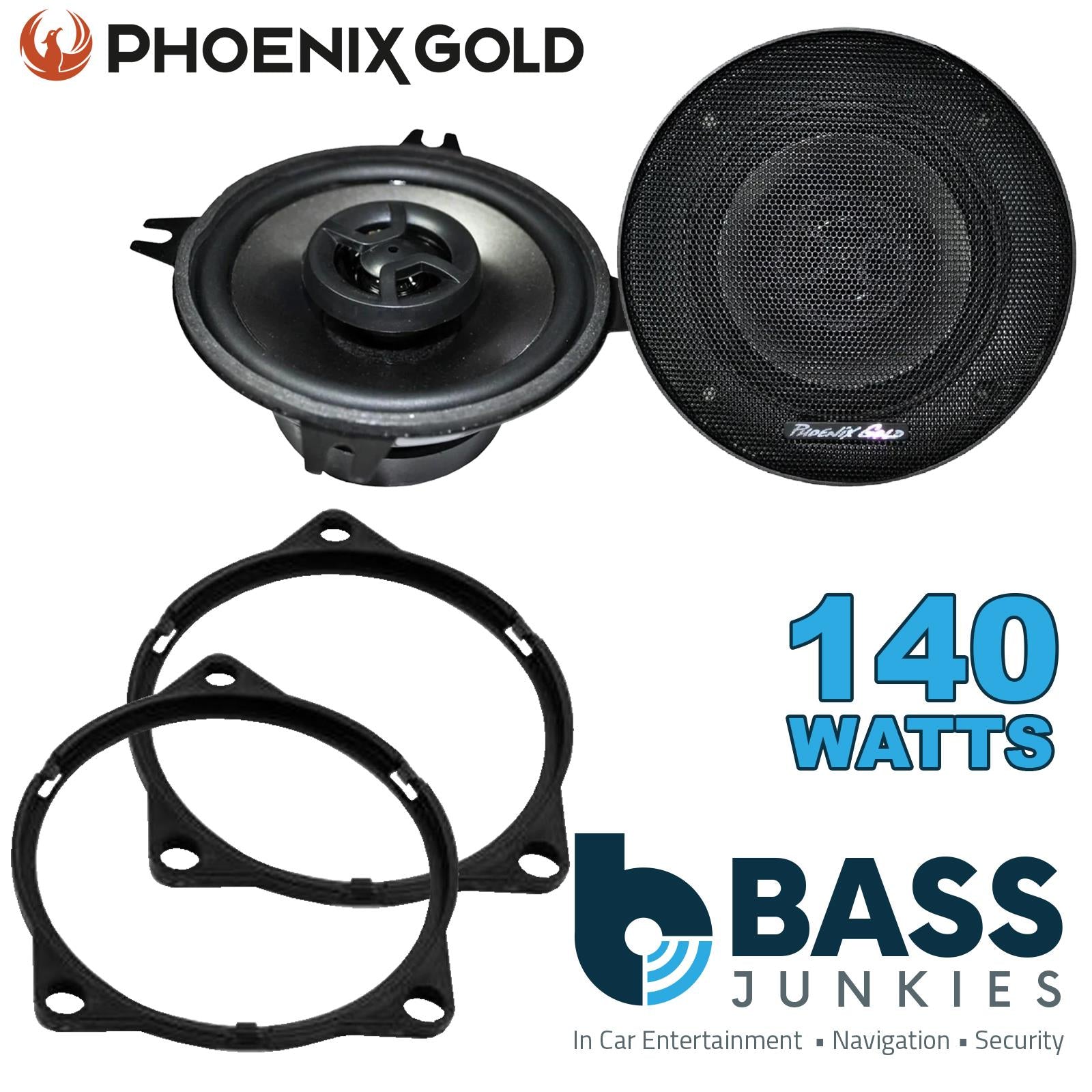 Phoenix Gold Z4CX 100mm/10cm/4" 2-Way Coaxial Car speakers (Per Pair Max 140|70 watts RMS) Fits Volvo S90 2017-21 | XC40 18-21 | XC60 17-21 | XC90 15-21