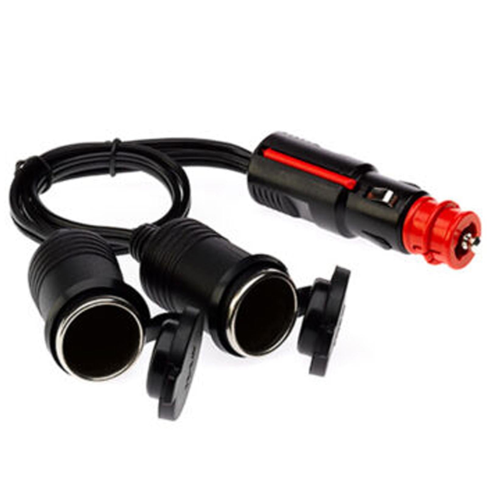 Avtex GTDCL-F01 12V Twin Cigar Lighter Socket Splitter German Style Adapter