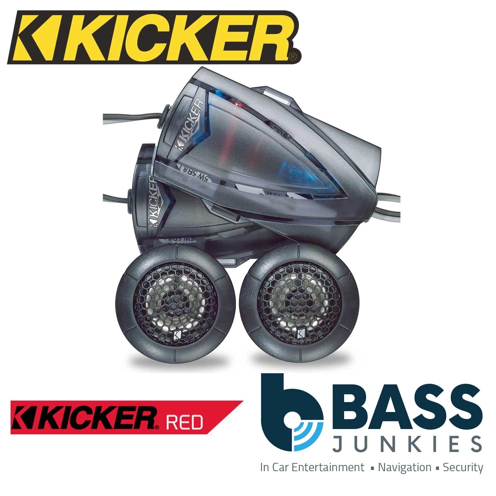 Kicker KS13 - 1/2" 300 Watts Car Stereo Silk Dome Tweeters Pair