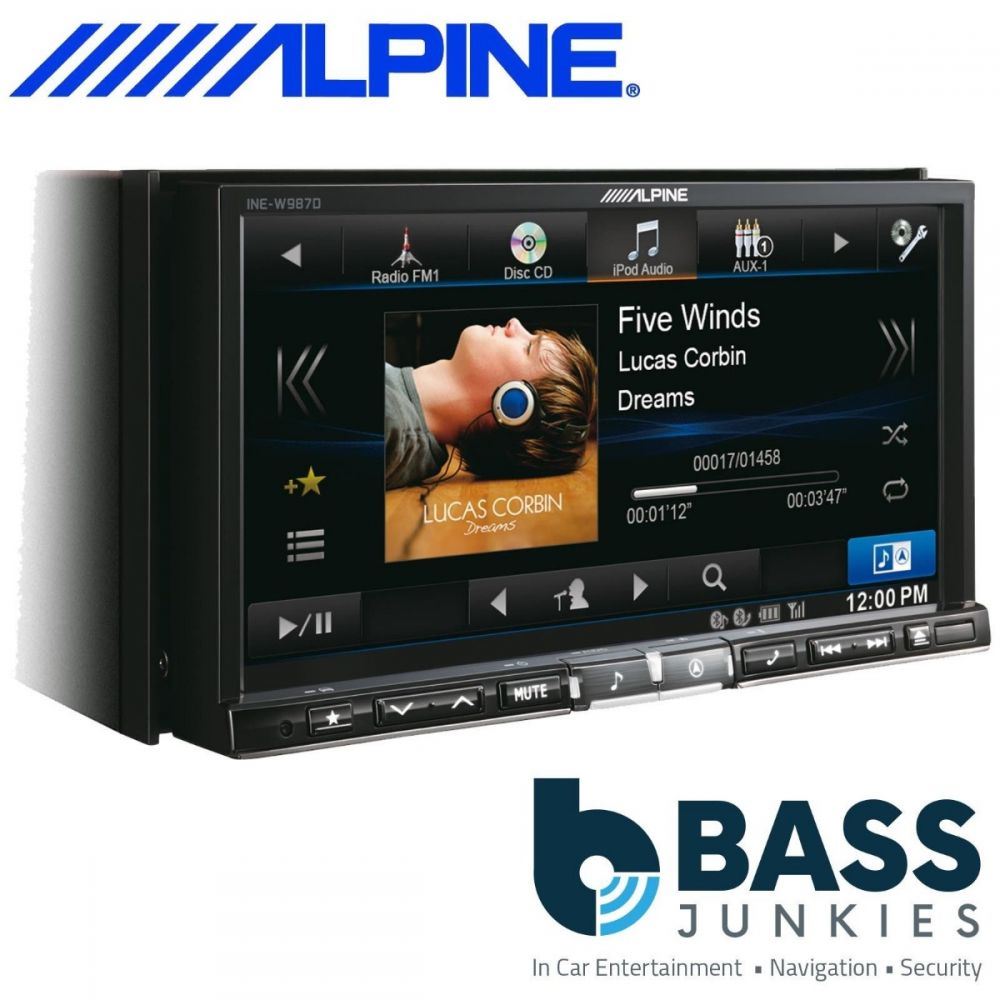 Alpine INE-W987D - 7" Sat Nav DAB Bluetooth CD MP3 HDMI USB Car Double Din Detachable Full Face Car Stereo AV Screen