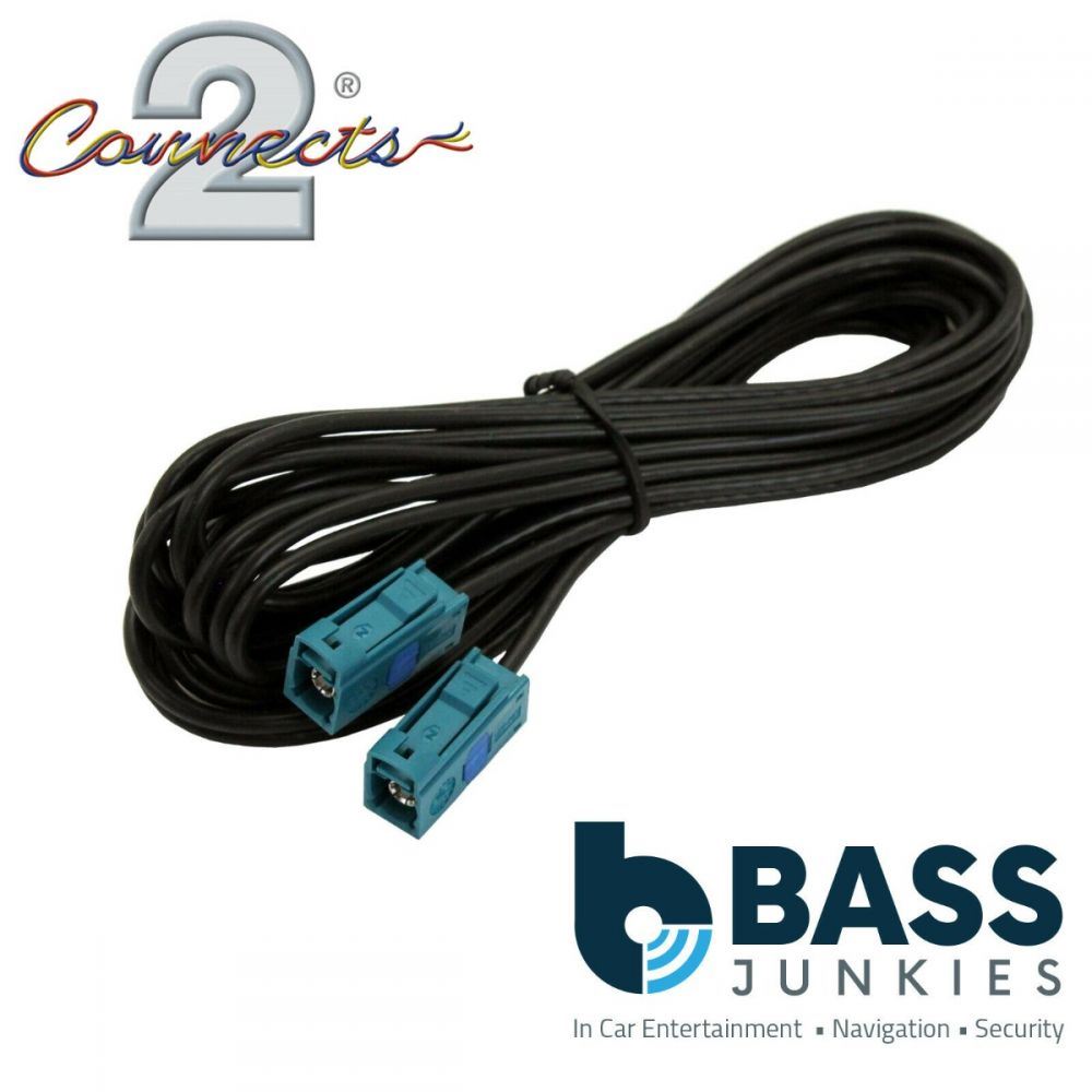 Connects CT27AA154 - Fakra Aerial Extension 5M Female to Female Car Stereo Antenna Adapter