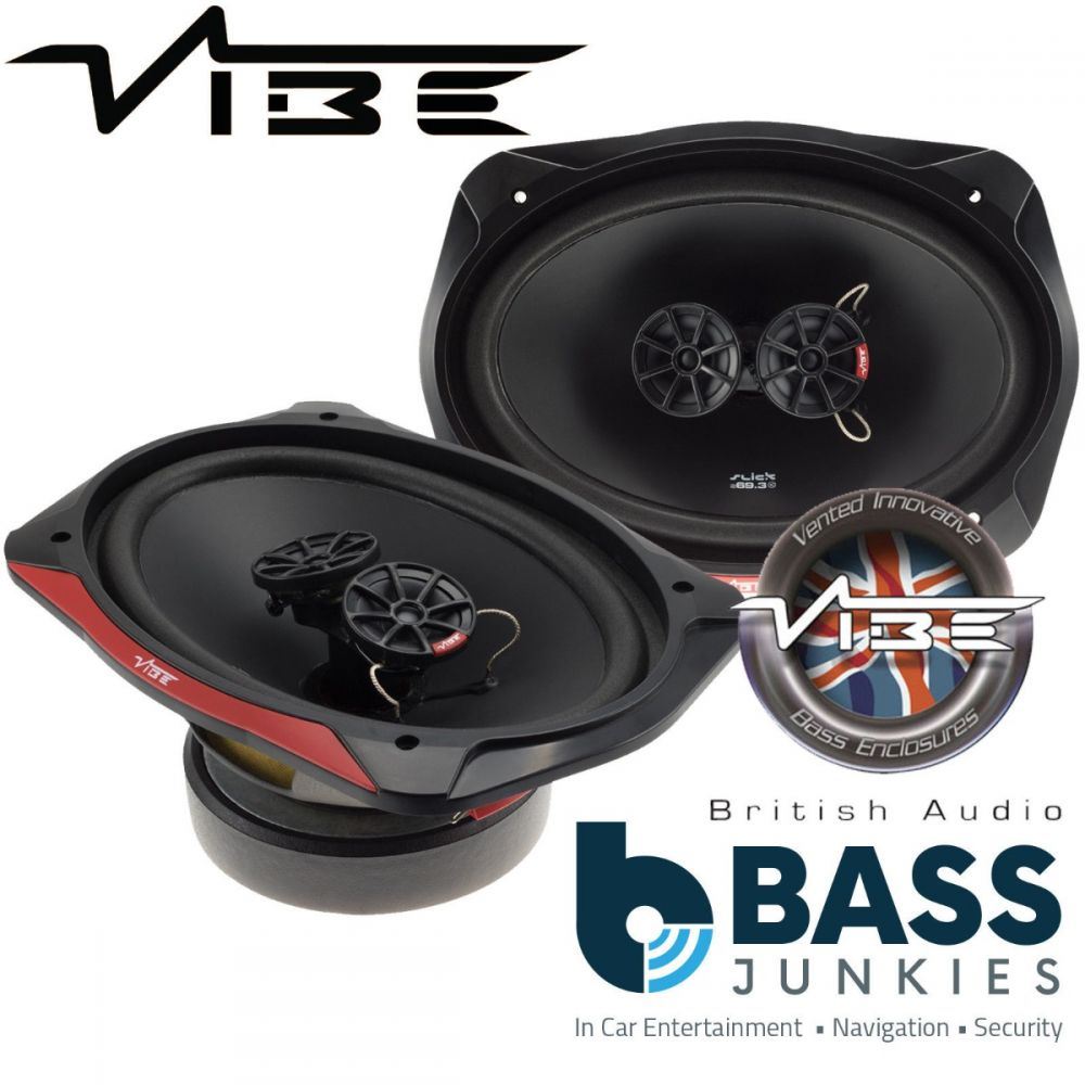 Vibe SLICK693-V7 - 960 Watts 3 Way 6"x9" Coaxial Tri-axial Car Van Rear Parcel Speakers