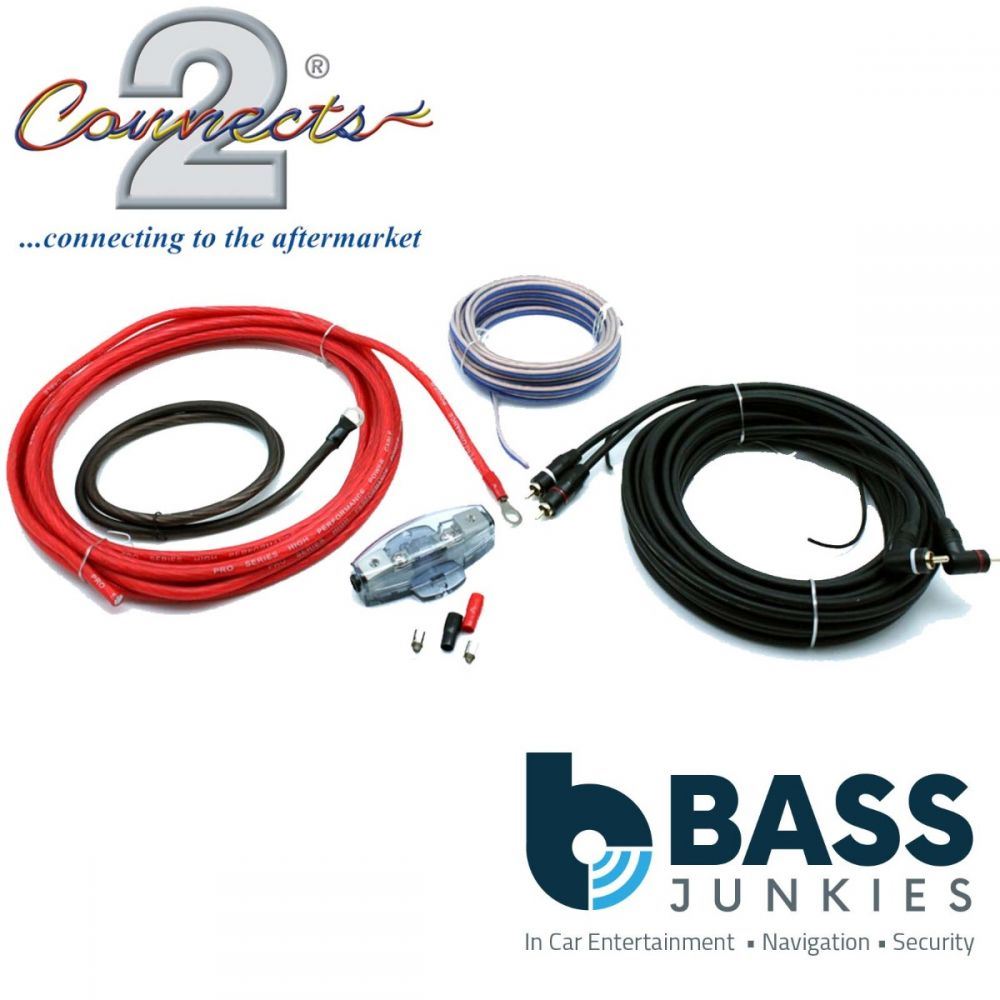 Connects2 PRO-EIGHT - 720 Watts 8AWG Gauge Power Ground RCA Car Amplifier Wiring Kit