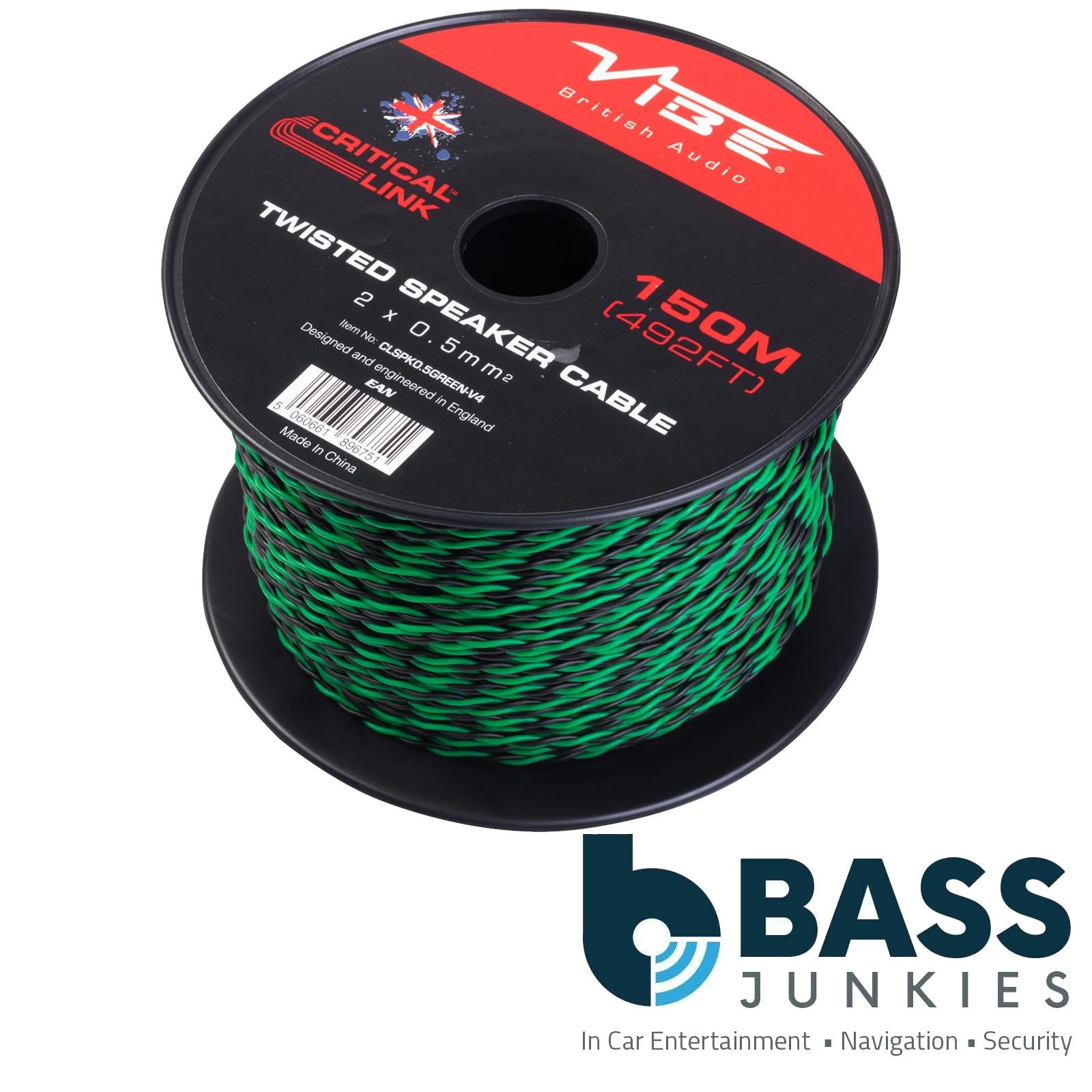 Vibe Critical Link - CLSPK0.5GREEN-V4 150m Green Twisted Speaker Cable