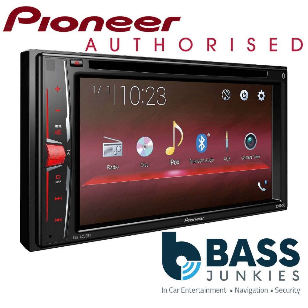 Pioneer AVH-A200BT 6.2" CD/DVD USB AUX Bluetooth Car Stereo Screen