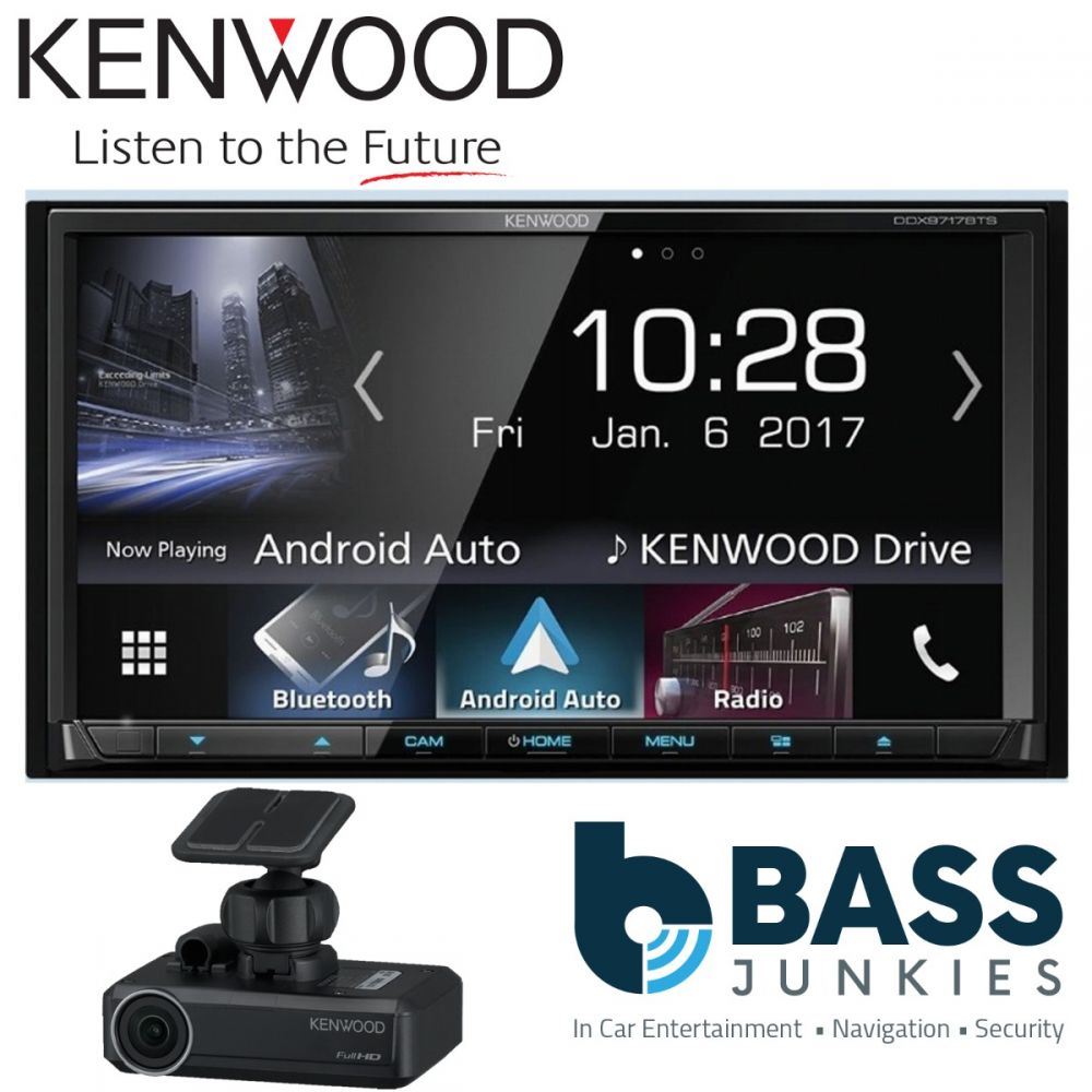 Kenwood DDX-9717BTS - 7” DVD CD MP3 USB Apple Carplay Android Auto Bluetooth AV Car Stereo Radio Tuner Player & Dash Camera