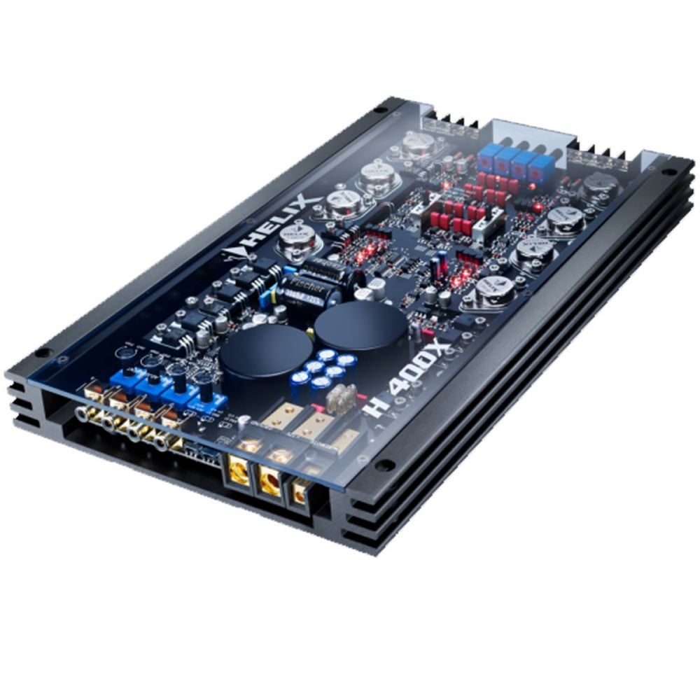 HELIX H 400X - 4 Channel 1000 Watts Class A/B Car Amp Amplifer with integrated, active crossover