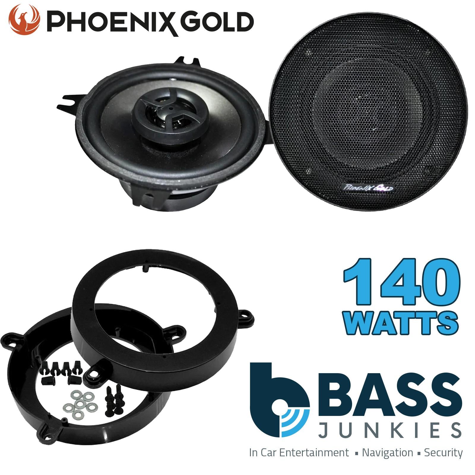 Phoenix Gold Z4CX 100mm/10cm/4" 2-Way Coaxial Car speakers (Per Pair Max 140|70 watts RMS) Fits Mercedes C-Class 2000-07