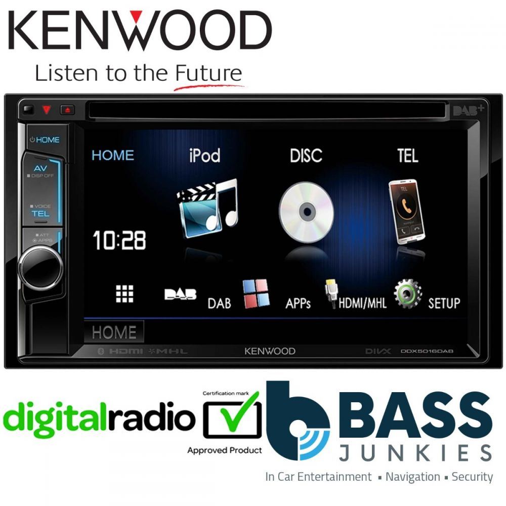 Kenwood DDX-5016DAB - 6.2” DAB DVD CD MP3 USB Bluetooth Car AV Stereo Radio Tuner Player