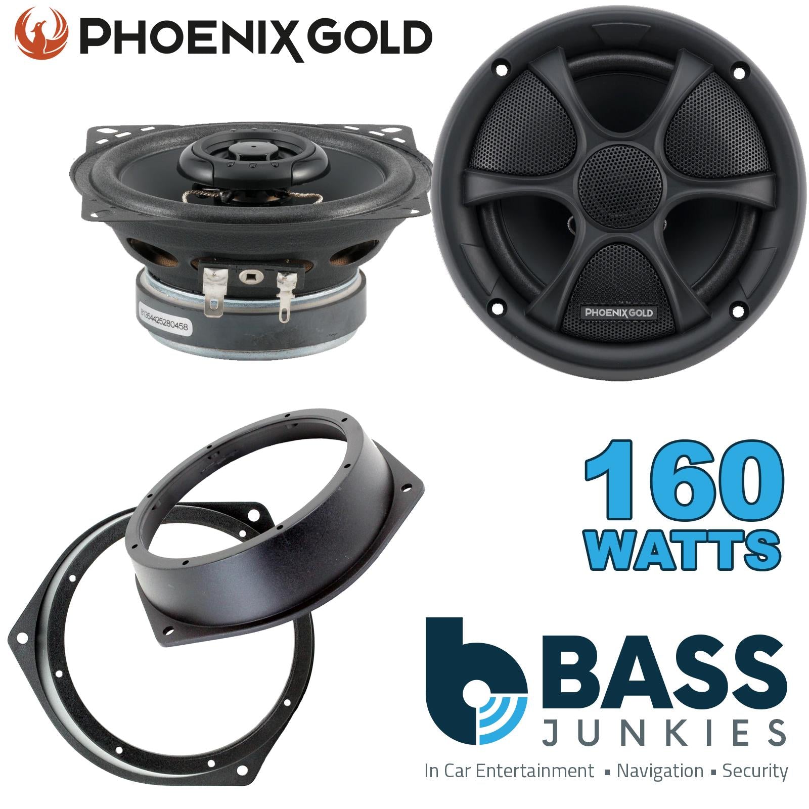 Phoenix Gold RX4CX 100mm/10cm/4" 2-Way Coaxial Car speakers (Per Pair Max 160|80 watts RMS) Fits Vauxhall Vectra 1995-02 | Astra 98-04 | Omega 94-03 | Zafira 99-05 | Vivaro 01-14