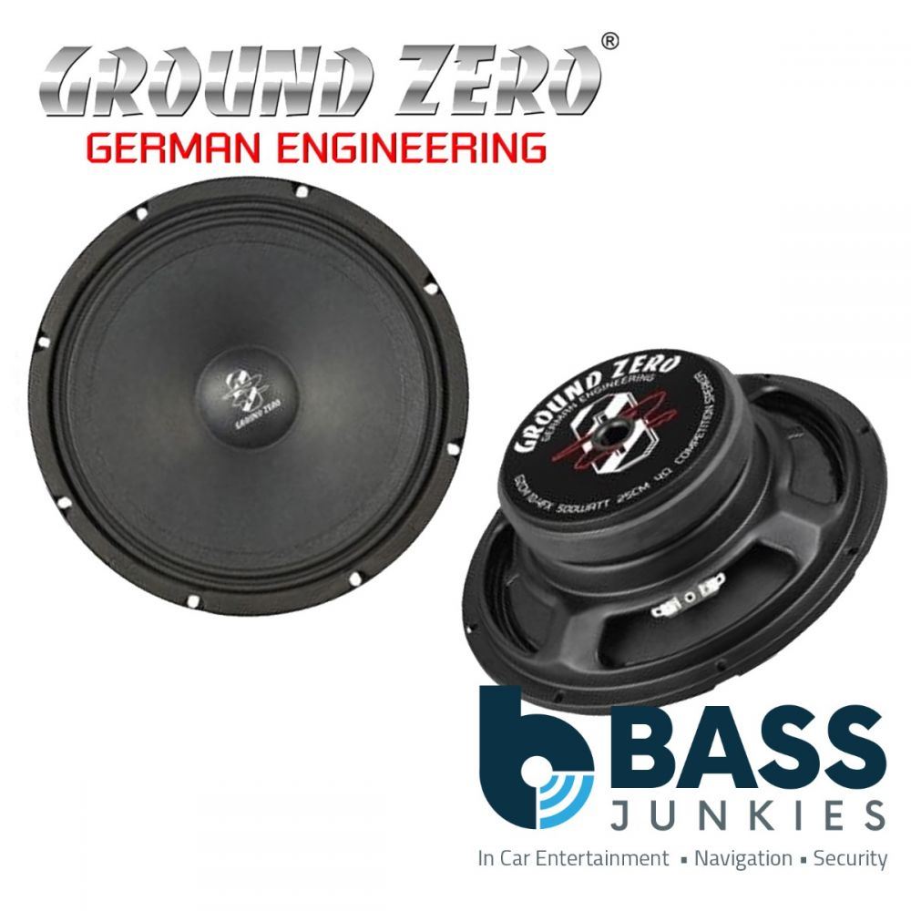GROUNDZERO GZCM 10-4FX - 10” Inch 25 cm Midwoofer 500 Watts Car Speaker - Single