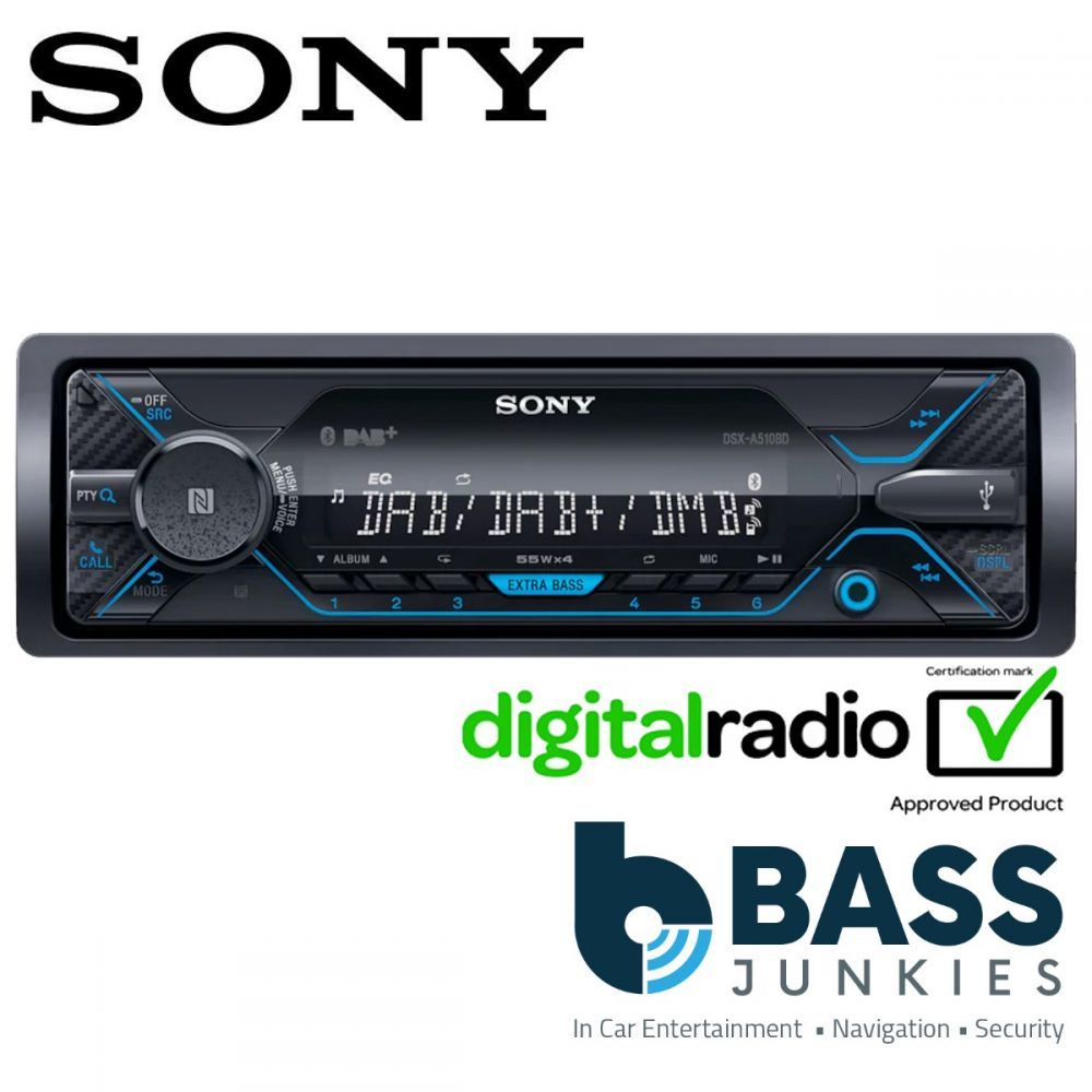 Sony DSX-A510BD MP3 Bluteooth DAB+ Radio Media Receiver Car Stereo & Aerial