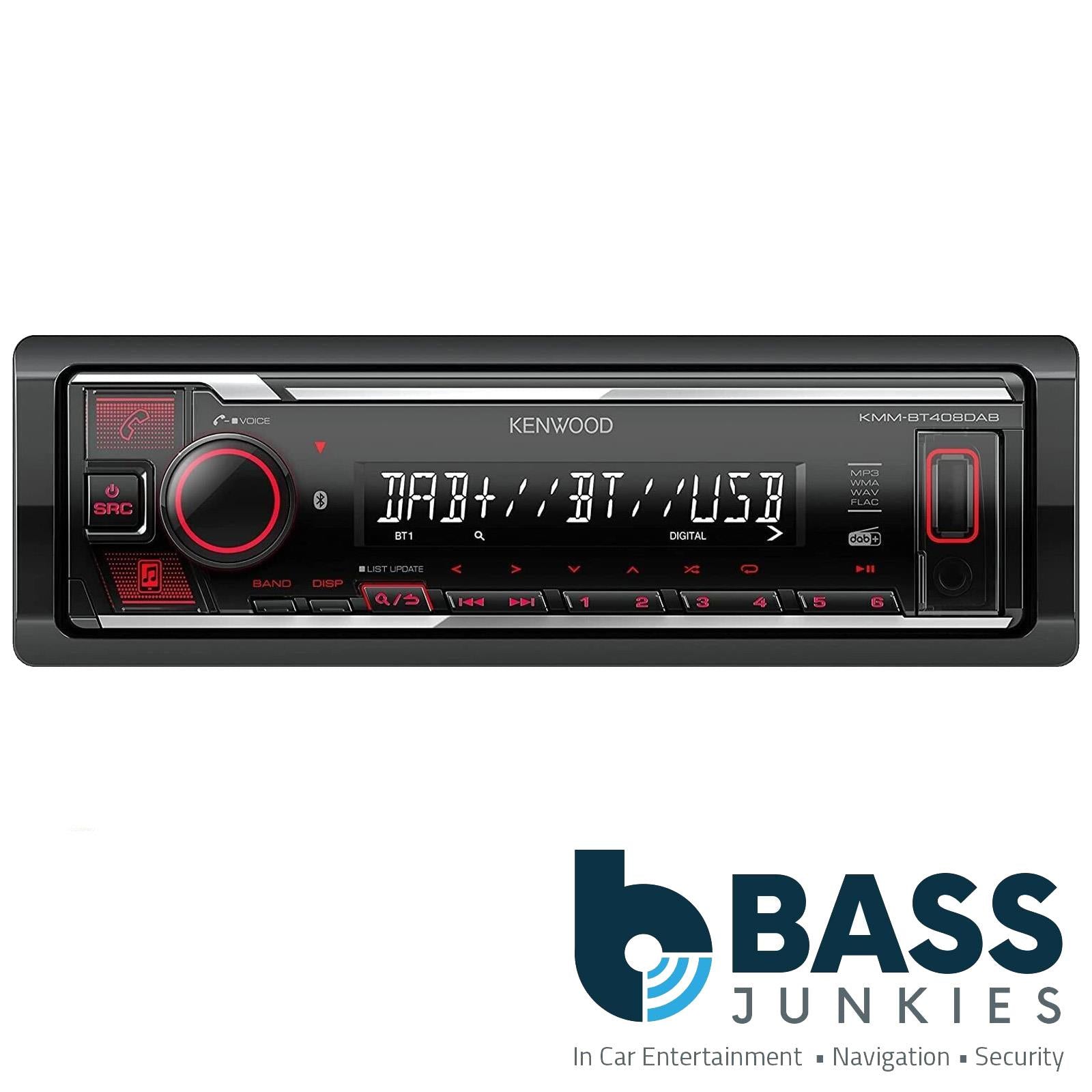 Kenwood KMM-BT408DAB - DAB+ Bluetooth USB Aux Radio iPod iPhone Car Radio