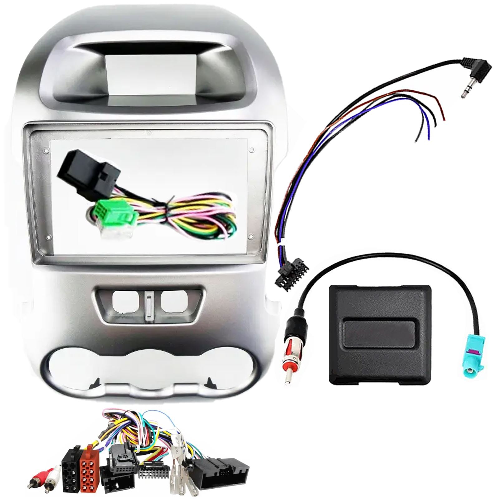 For Ford Ranger 2012 On Silver Fascia Panel Interface for 9" Android Car Radio