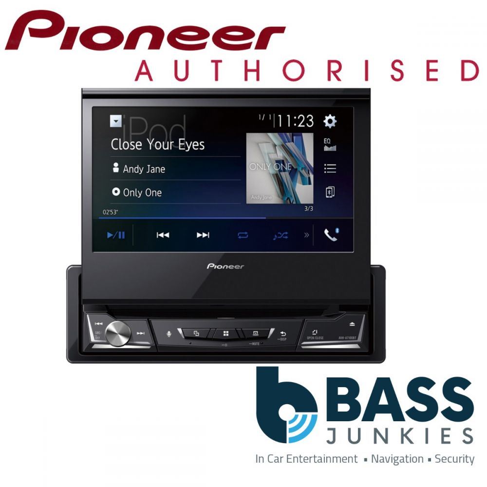Pioneer AVH-7100BT - 7" Motorised Touchscreen Bluetooth DVD Spotify Android iPod iPhone Car AV Radio Stereo