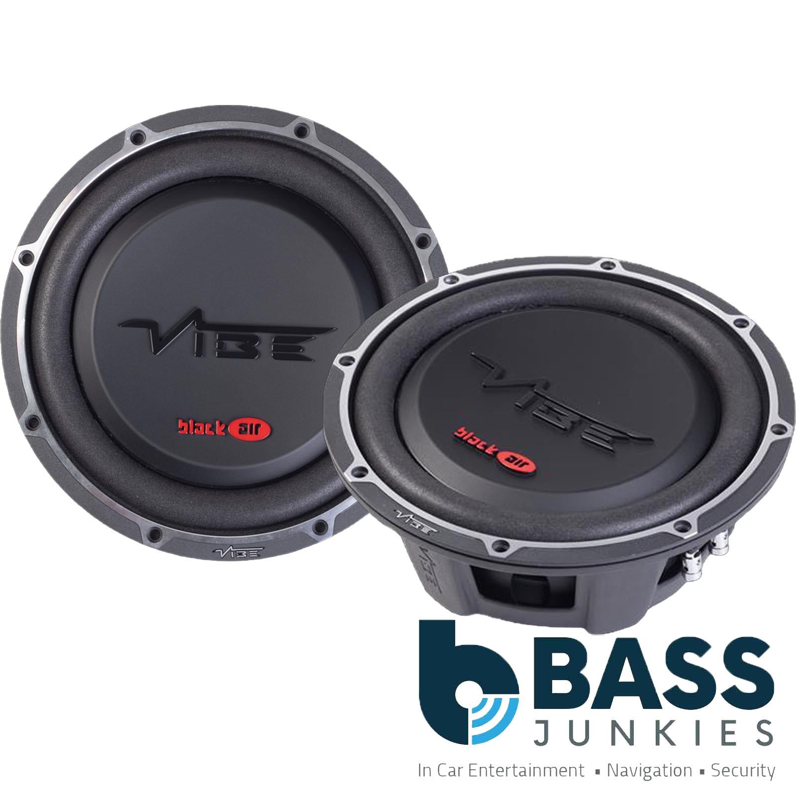 Vibe BLACKAIR8D2S-V3 - 8" 600 Watts Dual 2 Ohm Shallow Car Van Sub Subwoofer