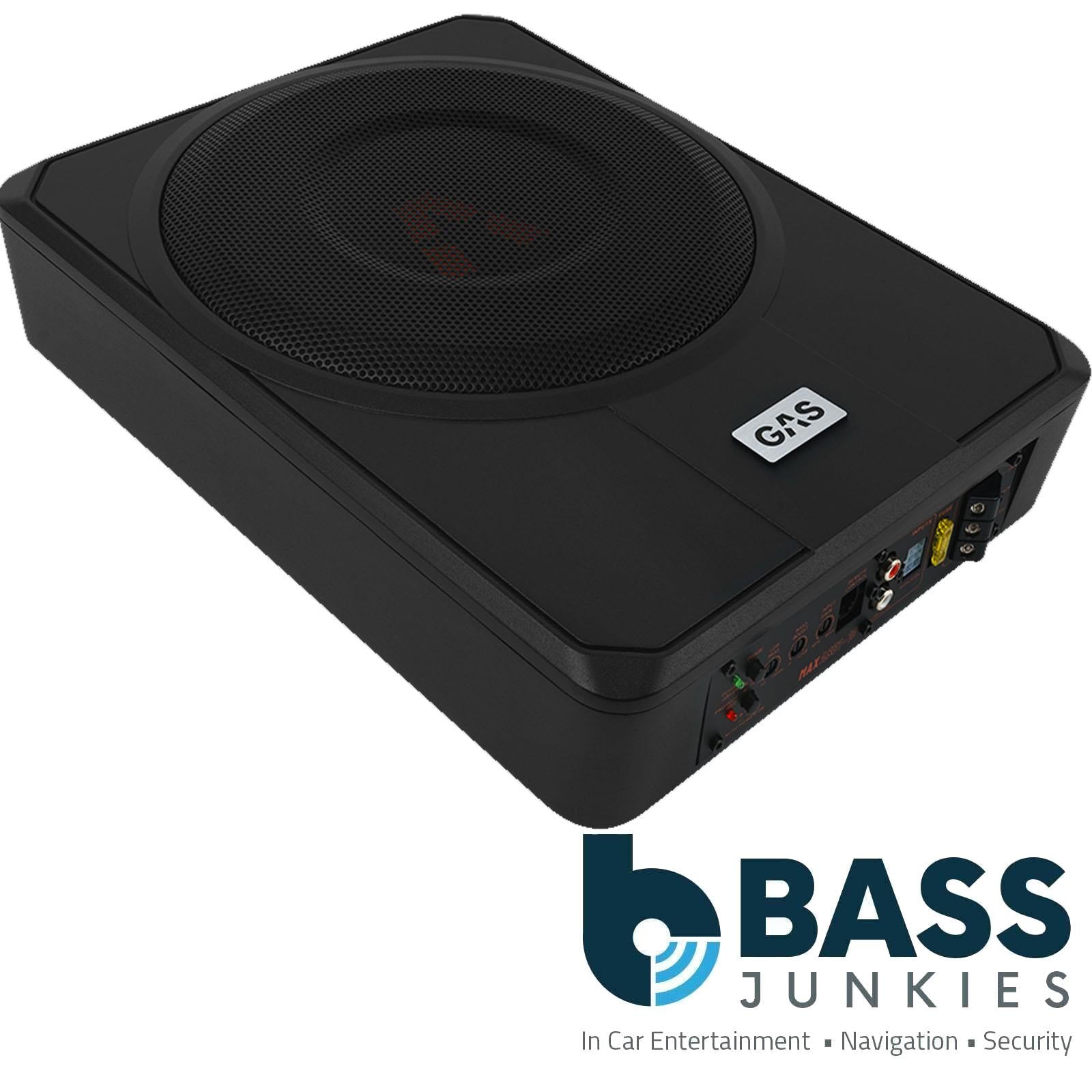 GAS MAX ASB1-10 - 300 Watts Amplified 10" 25cm Active Underseat Car Subwoofer