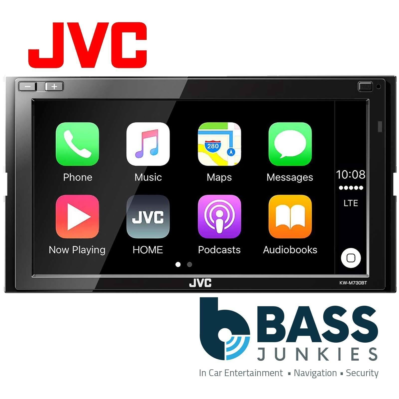 JVC KW-M730BT - 6.8" Mechless Apple Carplay Android Auto Bluetooth Touchscreen, AM/FM Tuner, iPod iPhone Android Control Car Stereo