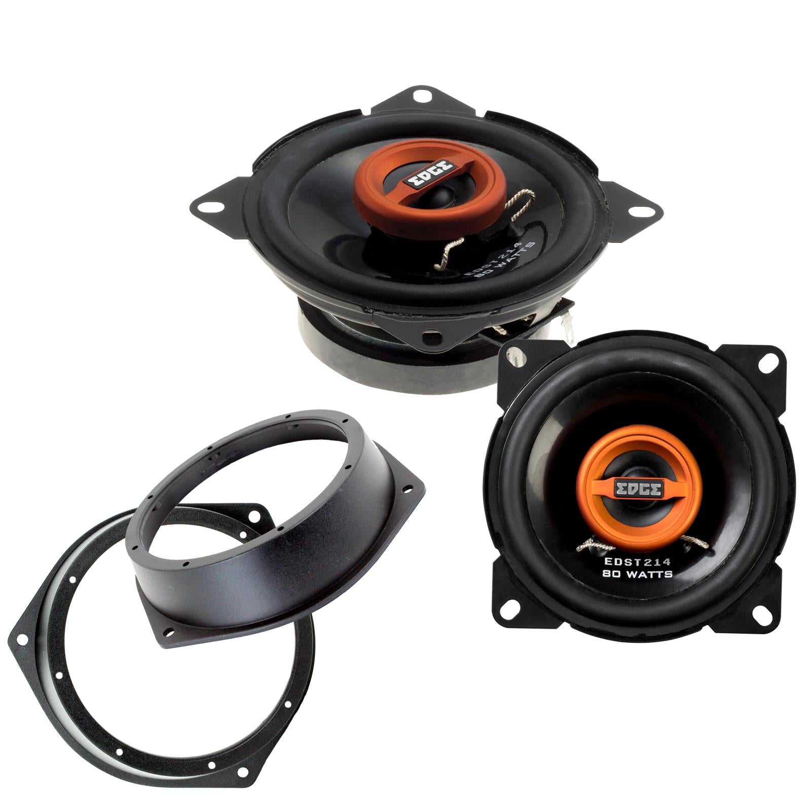 Edge EDST214 100mm/10cm/4" 2-Way Coaxial Car speakers (Per Pair Max 160|40 watts RMS) Fits Vauxhall Vectra 1995-02 | Astra 98-04 | Omega 94-03 | Zafira 99-05 | Vivaro 01-14