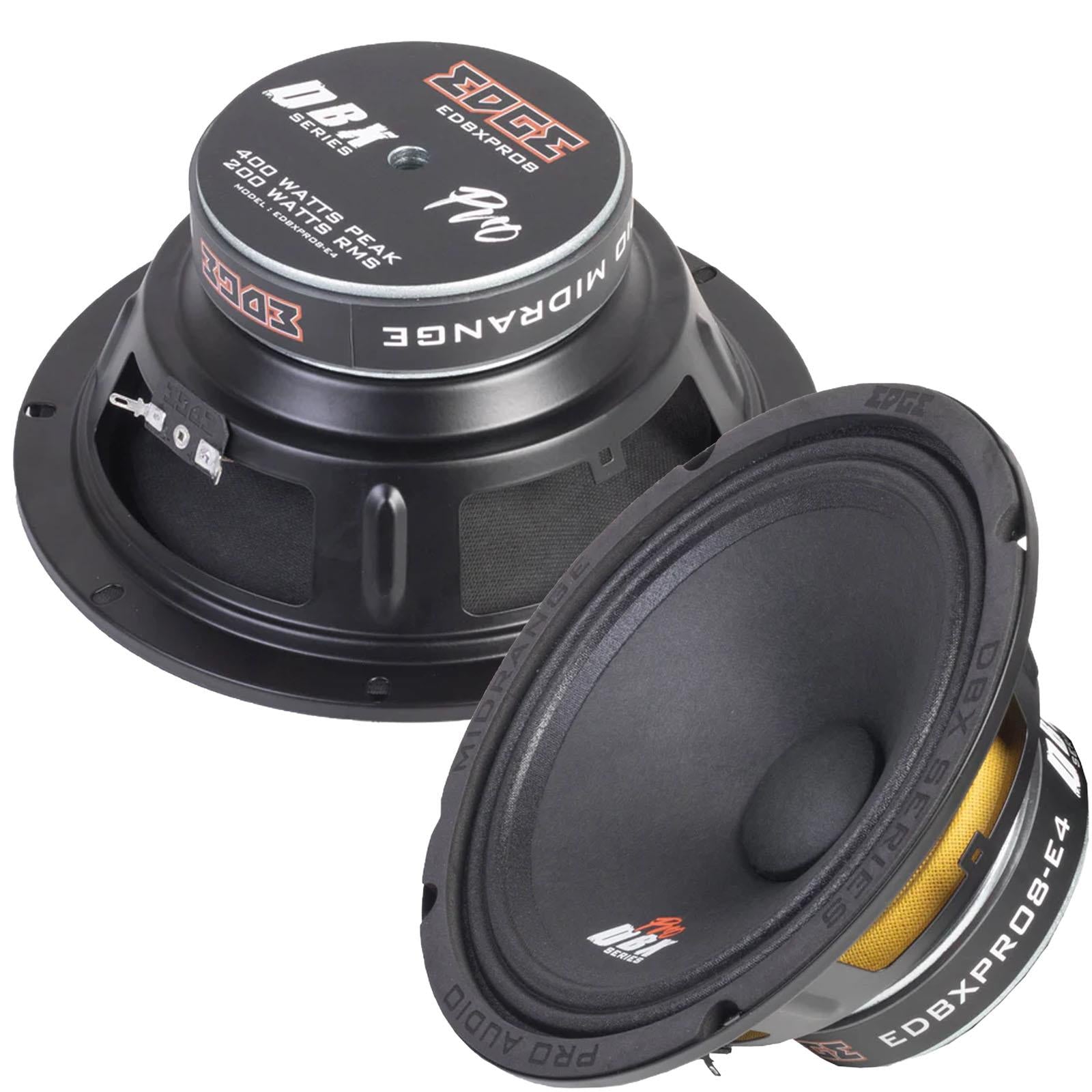Edge EDBXPRO8-E4 - 8" 400 Watts Pro Audio Midrange Car Speakers (Pair)