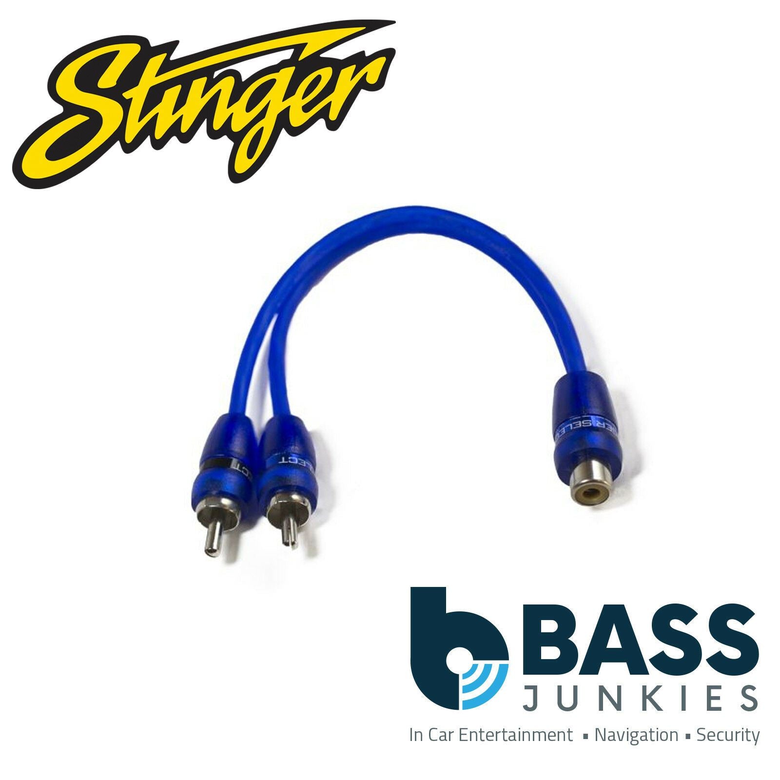 Stinger SSRCB2M 2 Mtr Competition Series 2 Male to 1 Female Y RCA Interconnect