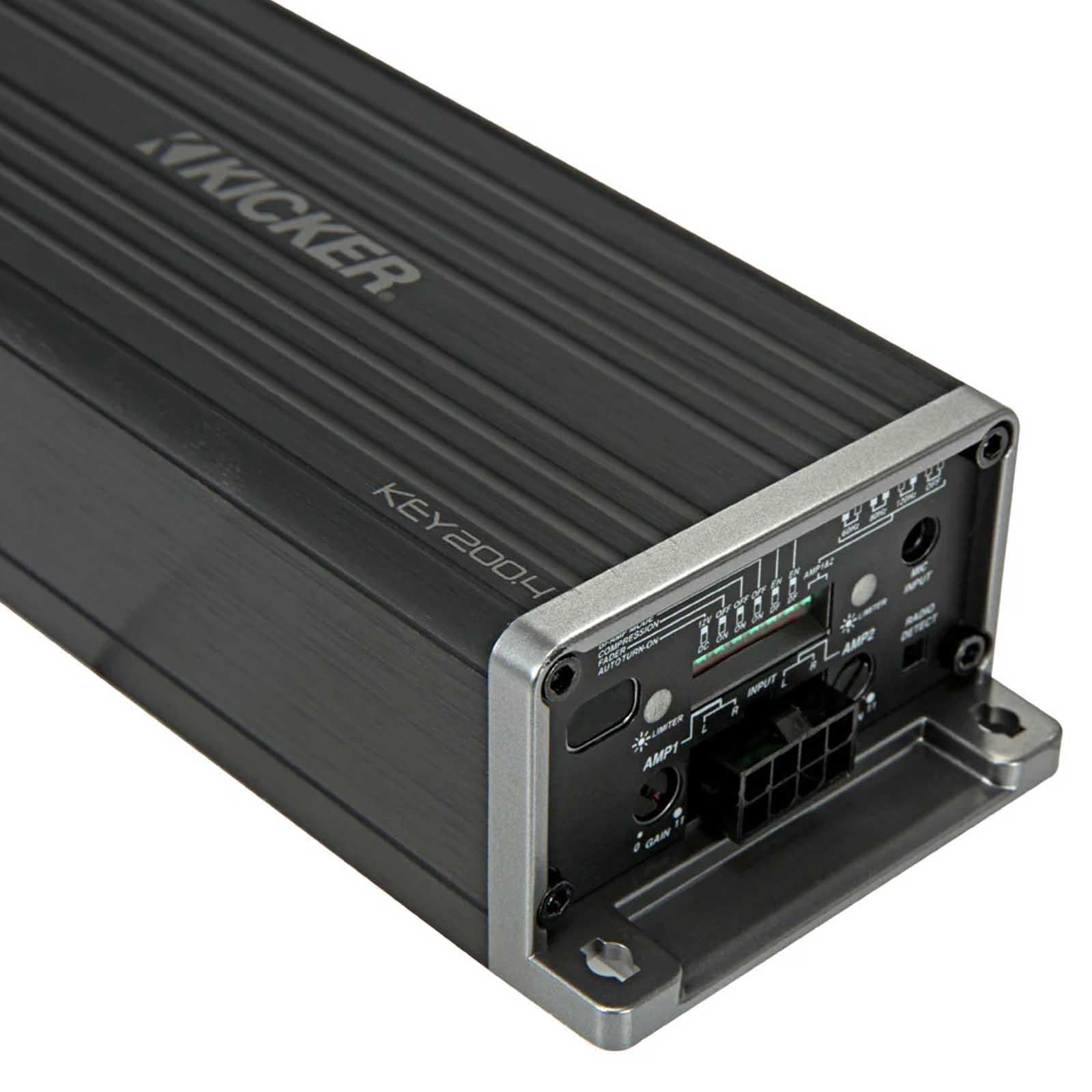 Kicker 47KEY200.4 - 200 Watts 4 Channel Smart DSP Amp Amplifier