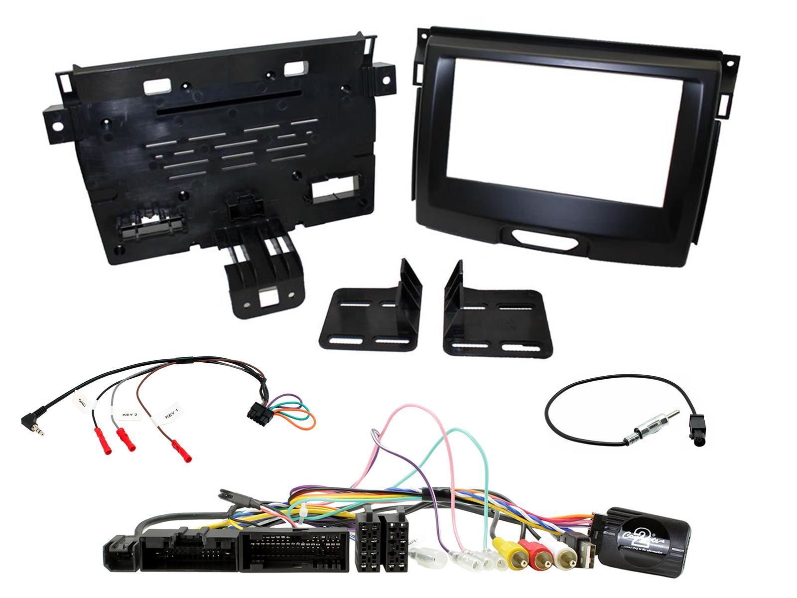 Connects2 Double Din Stereo fitting kit for Ford Ranger 2015-2020 | Ranger 2019-2020 Vehicle Specific Stereo Screen Steering Controls Fitting Kit