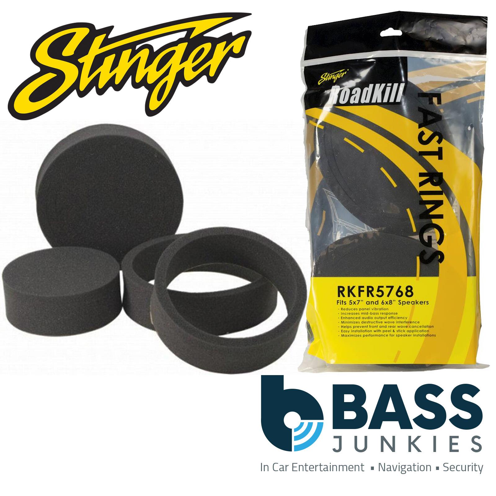 Stinger Roadkill RKFR5768 Fast Rings 5x7" 6x8" Speaker Foam Sound Absorber Kit