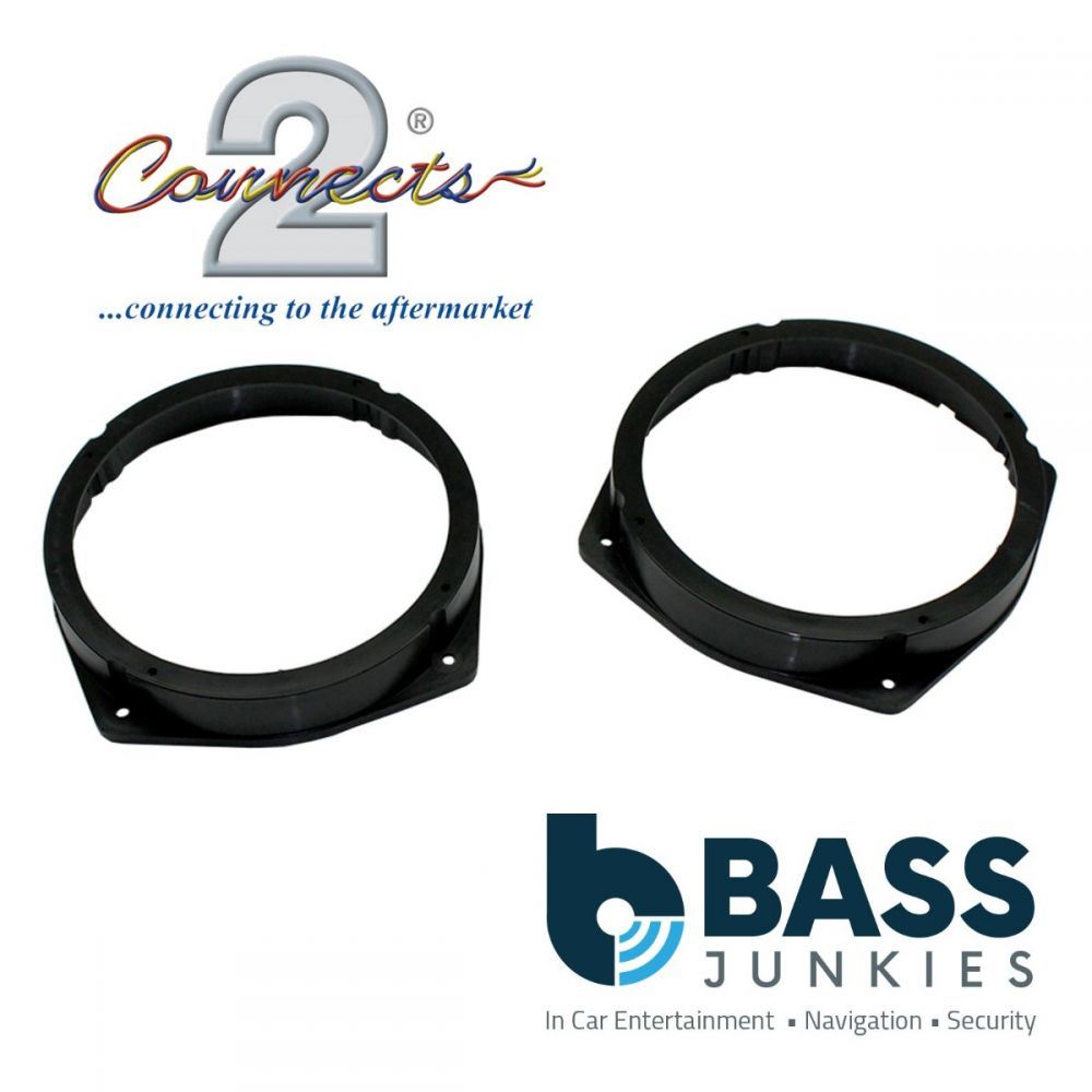 Connects2 CT25AR02 - Alfa Romeo 147 159 165mm 16.5cm 6.5" Front or Rear Door Car Speaker Fitting Adapter Brackets