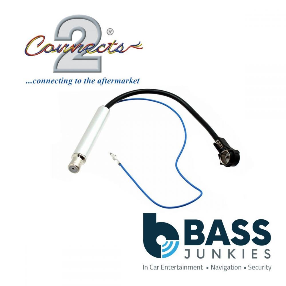 Connects2 CT27AA05 - VOLKSWAGEN SKODA AUDI SEAT Amplified Booster Car Aerial Antenna Adapter