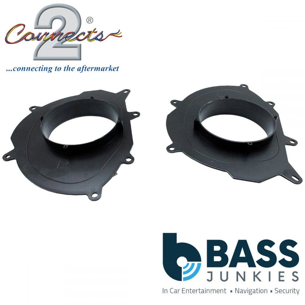 Connects2 CT25RT08 - Renault Clio Megane 165mm 6.5" Front or Rear Car Speaker Adapter Brackets